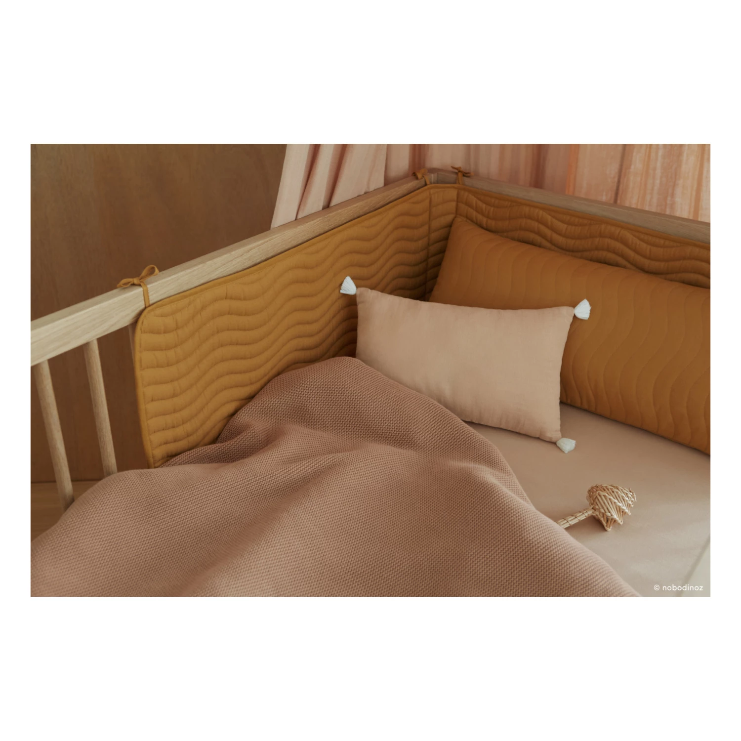 Flash Sale π― Buy π Alexandria Bed Bumper Yellow Nobodinoz Design Baby π€© π - Image 4