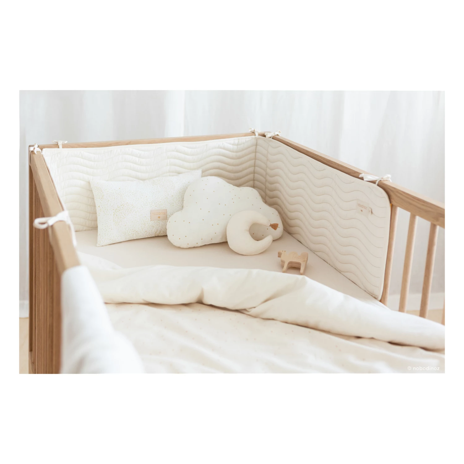 Coupon π Best deal 𧨠Alexandria Cot Bumper Natural Nobodinoz Design Baby π π - Image 2