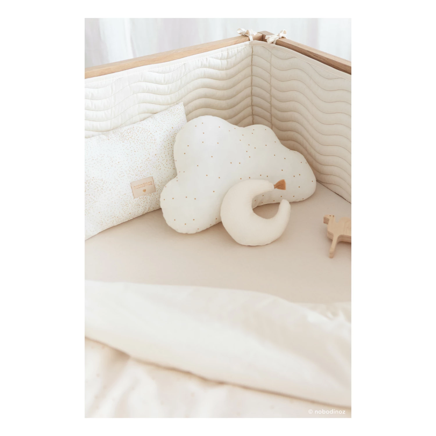 Coupon π Best deal 𧨠Alexandria Cot Bumper Natural Nobodinoz Design Baby π π - Image 3