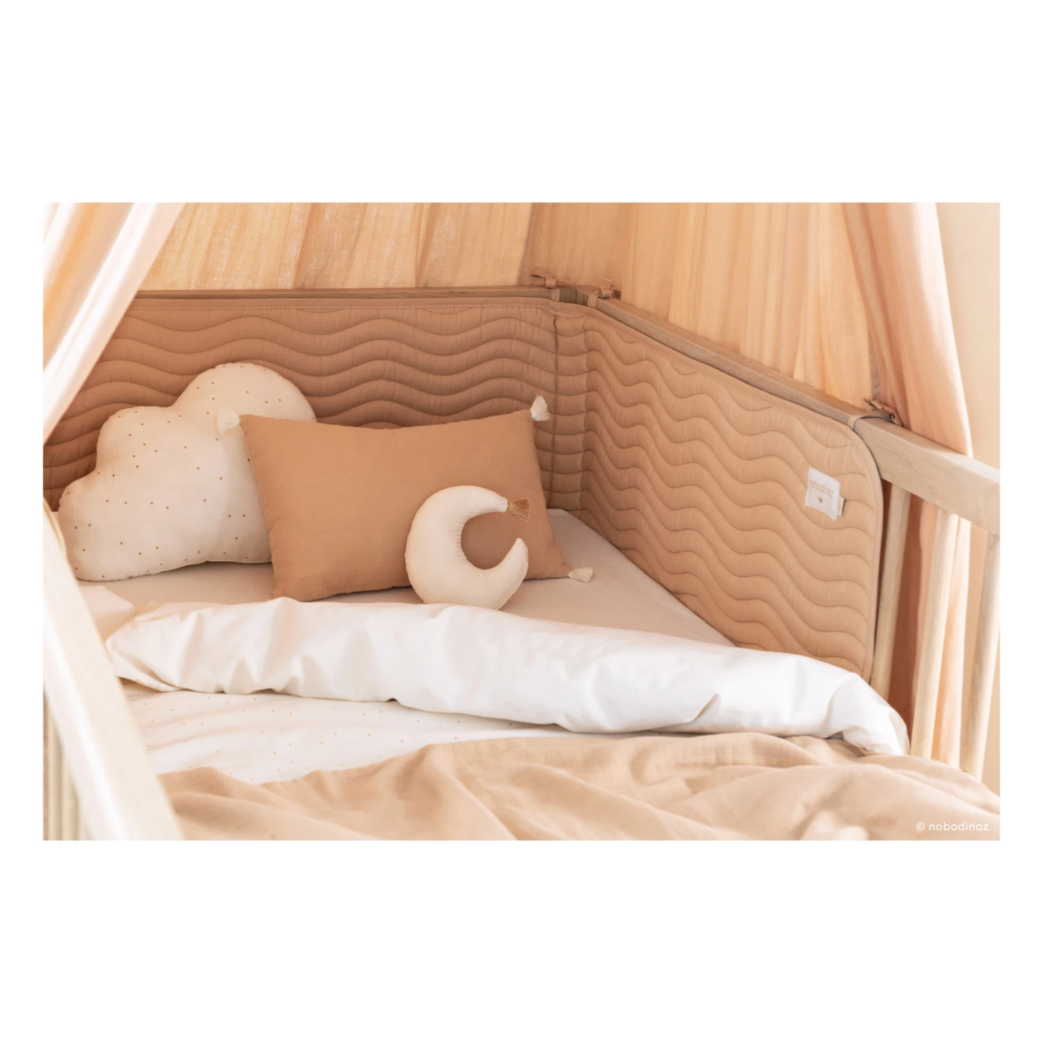 Flash Sale π€© Deals π― Alexandria Cot Bumper Nude Nobodinoz Design Baby π π - Image 2