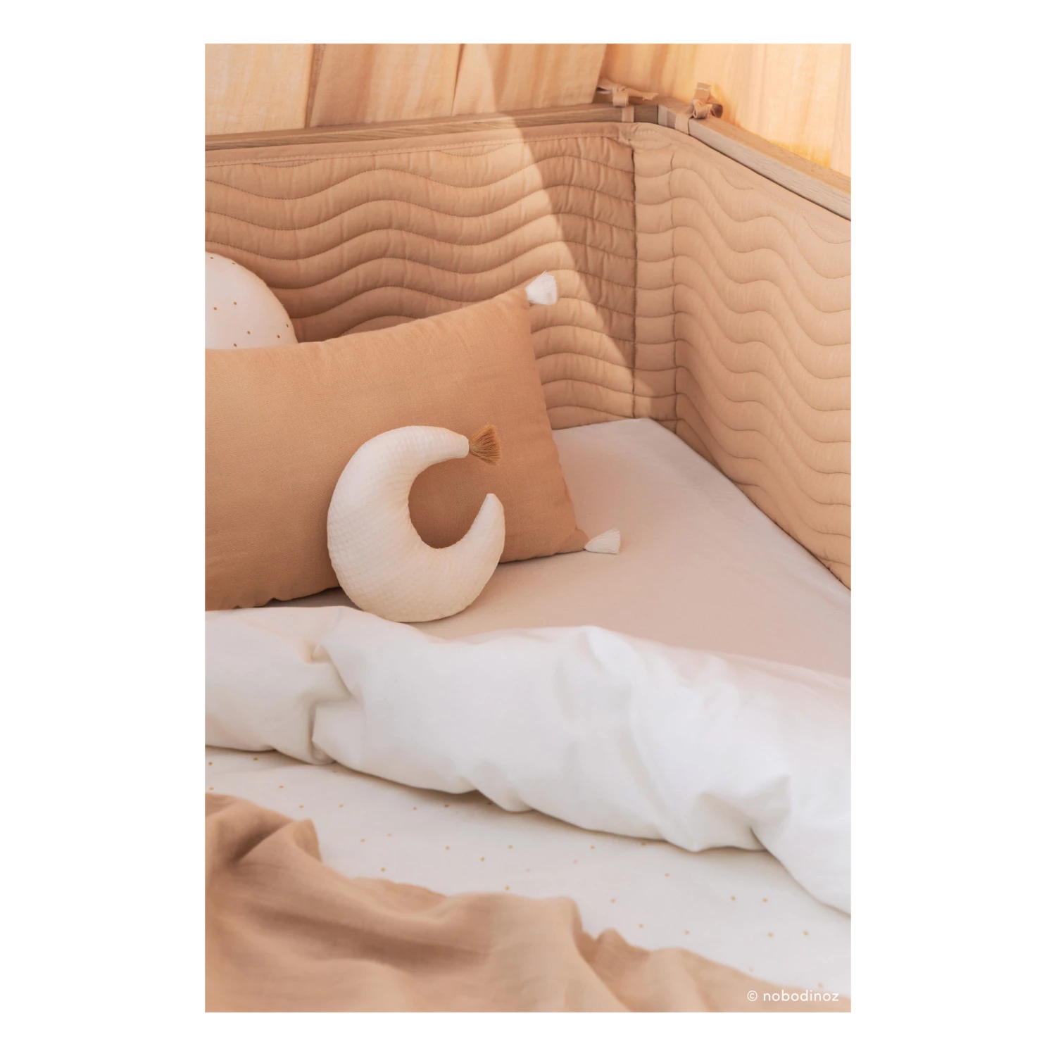 Flash Sale π€© Deals π― Alexandria Cot Bumper Nude Nobodinoz Design Baby π π - Image 4