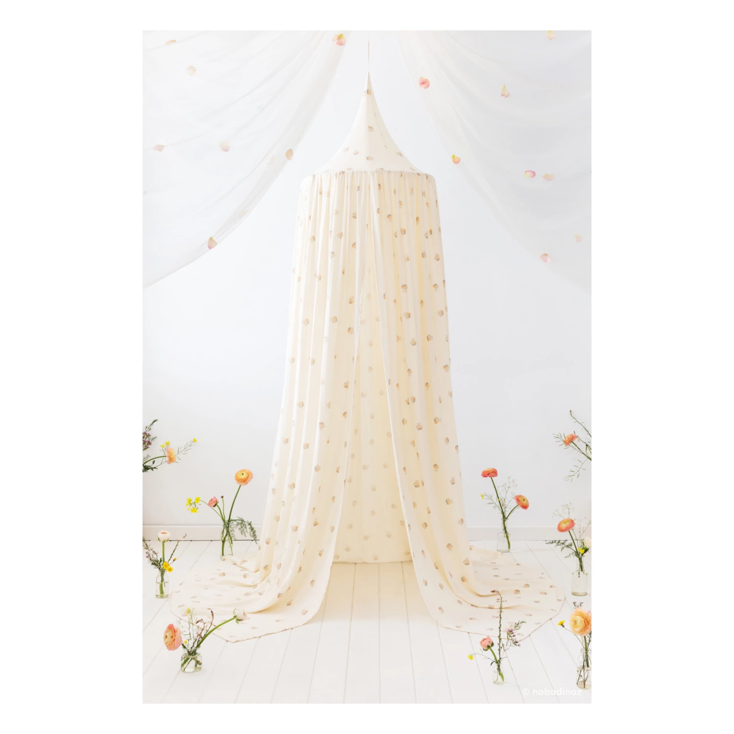 Best Sale π Budget π₯ Amour Organic Cotton Bed Canopy Cream Nobodinoz Design Baby π π - Image 3