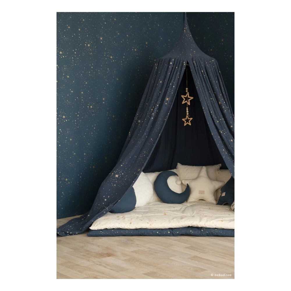 Outlet β Coupon βοΈ Amour Stella Organic Cotton Canopy Midnight blue Nobodinoz Design Baby π π - Image 5