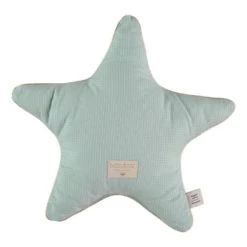 Best reviews of π Best Sale β€οΈ Aristote Organic Cotton Star Cushion Aqua Nobodinoz Design Children π π