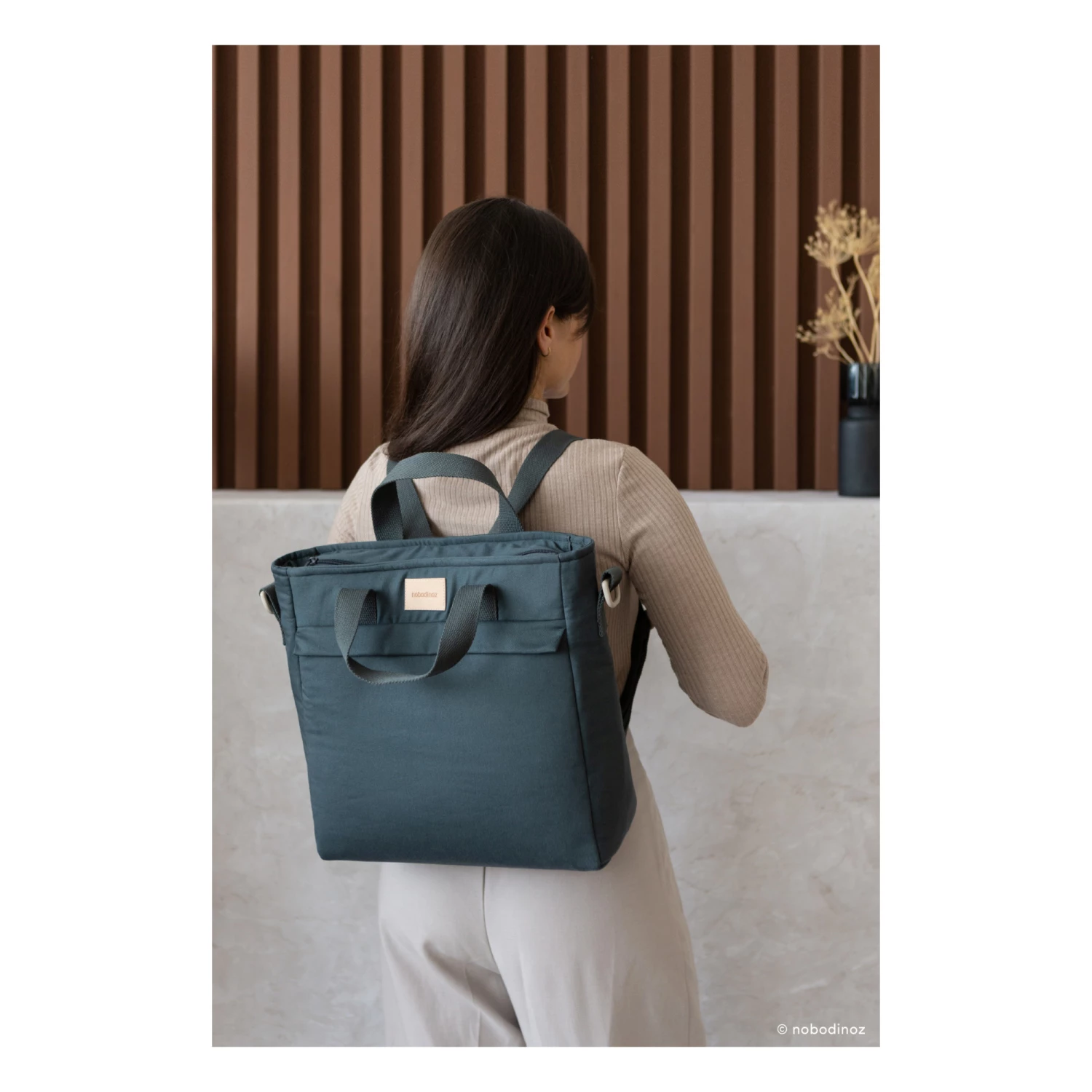 Outlet π Discount π Baby On The Go Changing π π Backpack Navy blue Nobodinoz Design Baby βοΈ π - Image 2