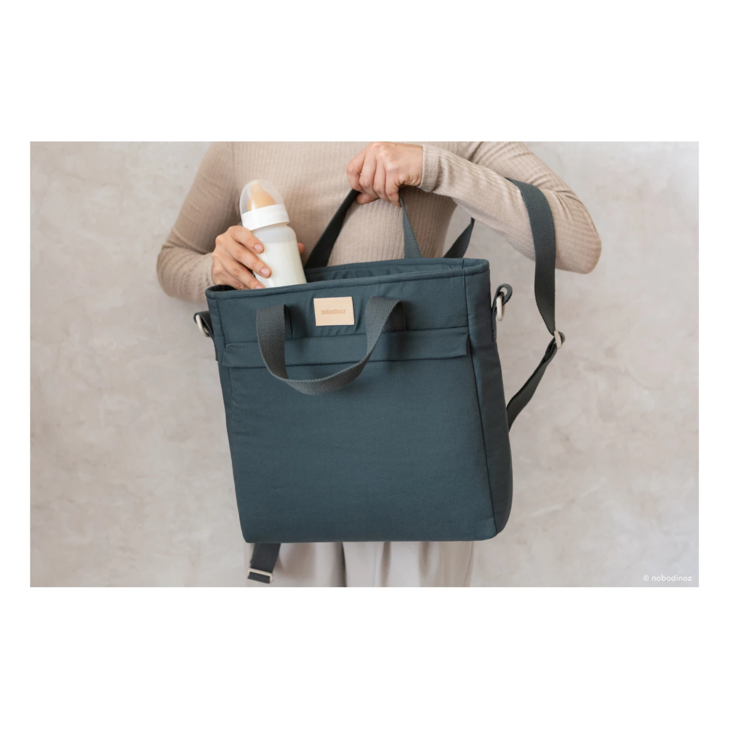 Outlet π Discount π Baby On The Go Changing π π Backpack Navy blue Nobodinoz Design Baby βοΈ π - Image 6