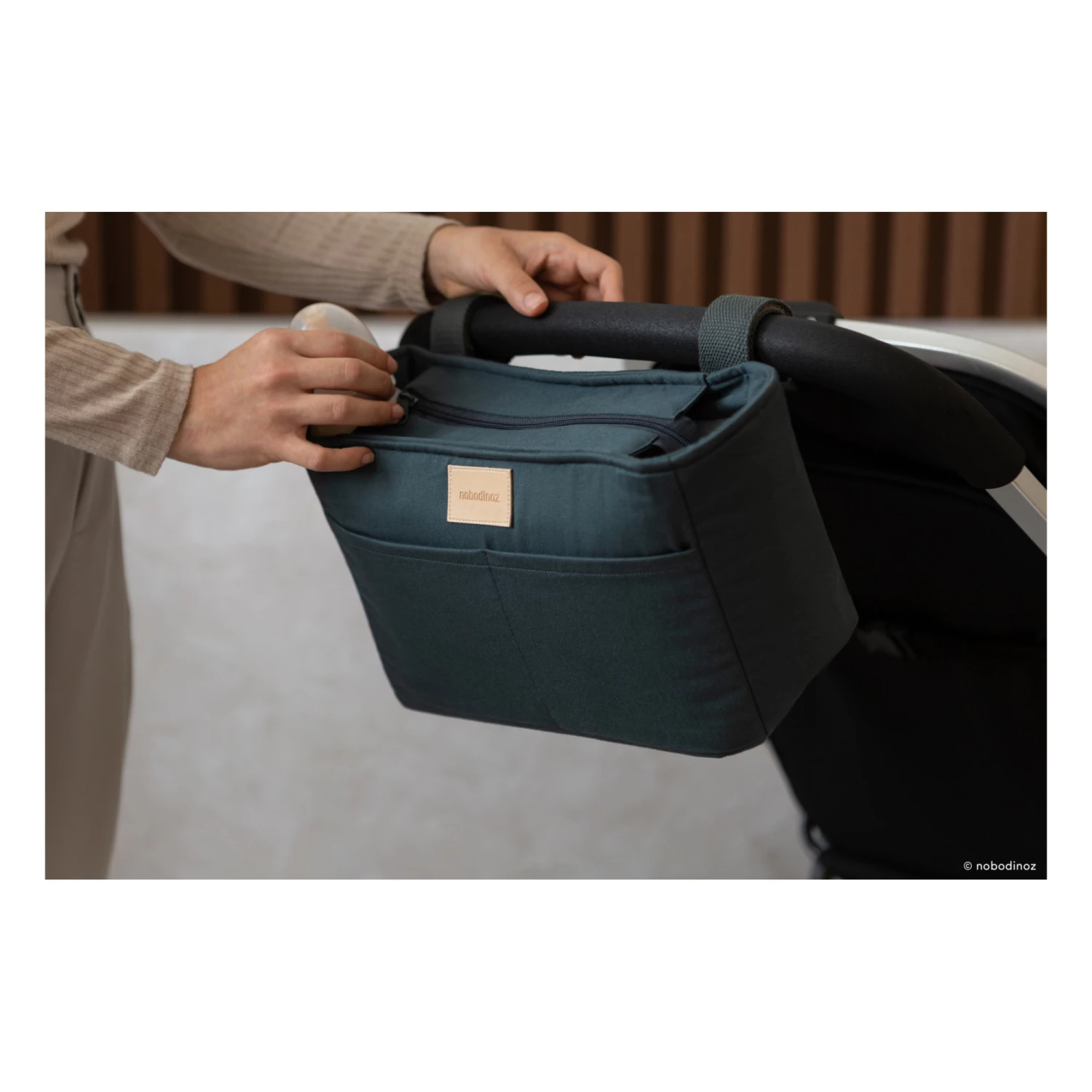 Brand new π€© Flash Sale π Baby On The Go Pram Organiser Navy blue Nobodinoz Design Baby π₯ 𧨠- Image 2