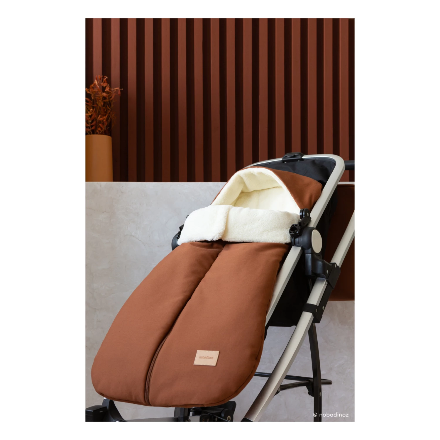 Wholesale β€οΈ Outlet βοΈ Baby On The Go Universal Waterproof Footmuff Clay Nobodinoz Design Baby π₯° π - Image 2