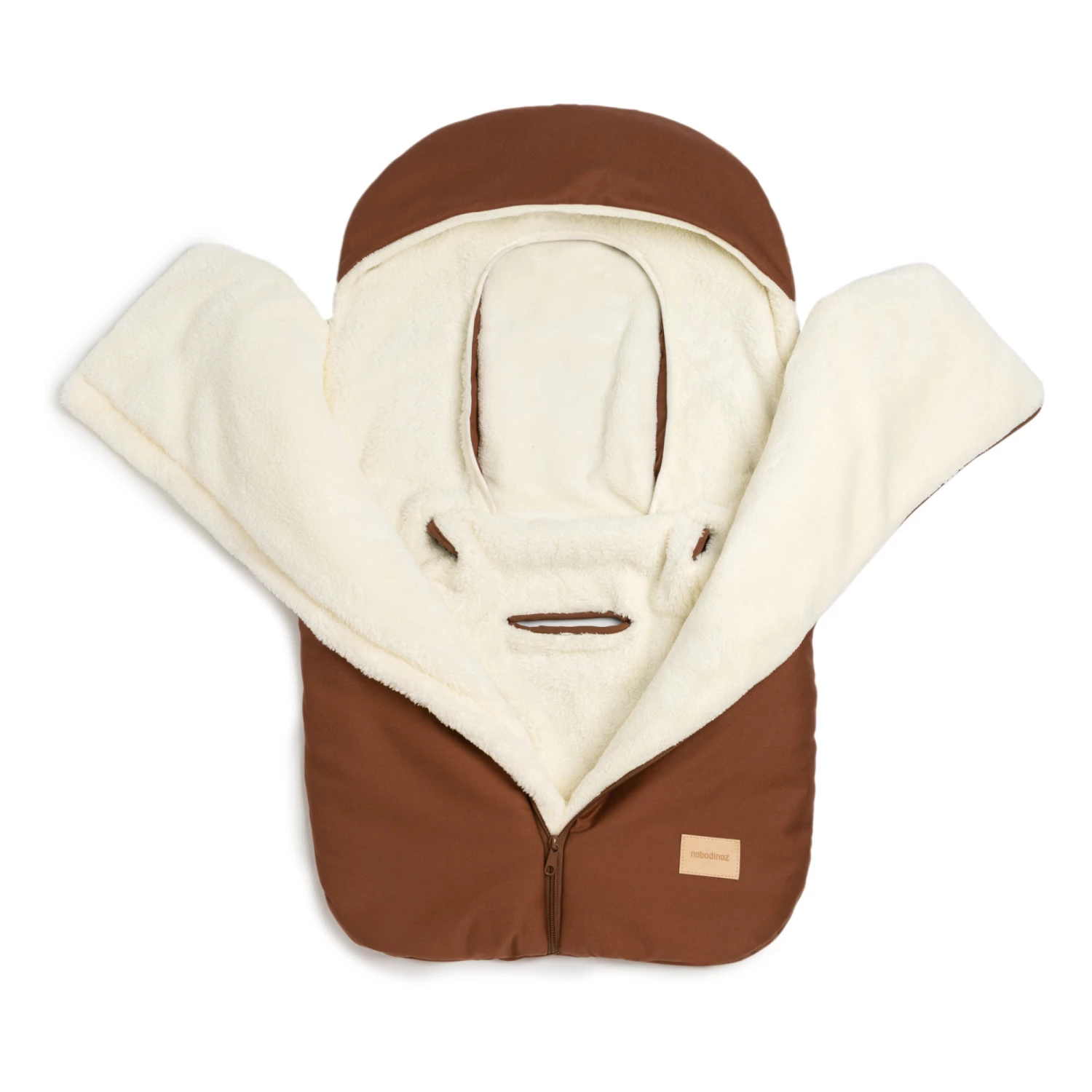 Wholesale β€οΈ Outlet βοΈ Baby On The Go Universal Waterproof Footmuff Clay Nobodinoz Design Baby π₯° π - Image 3