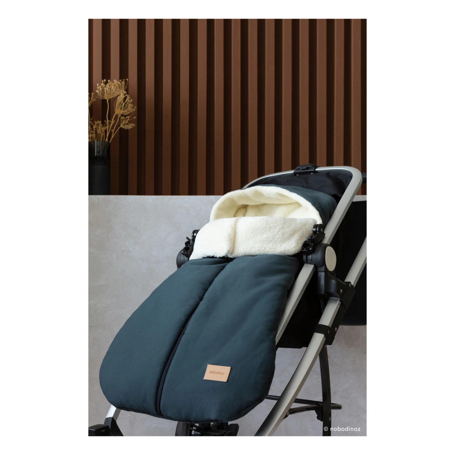 Promo π― Buy π Baby On The Go Universal Waterproof Footmuff Navy blue Nobodinoz Design Baby π₯° π€© - Image 2