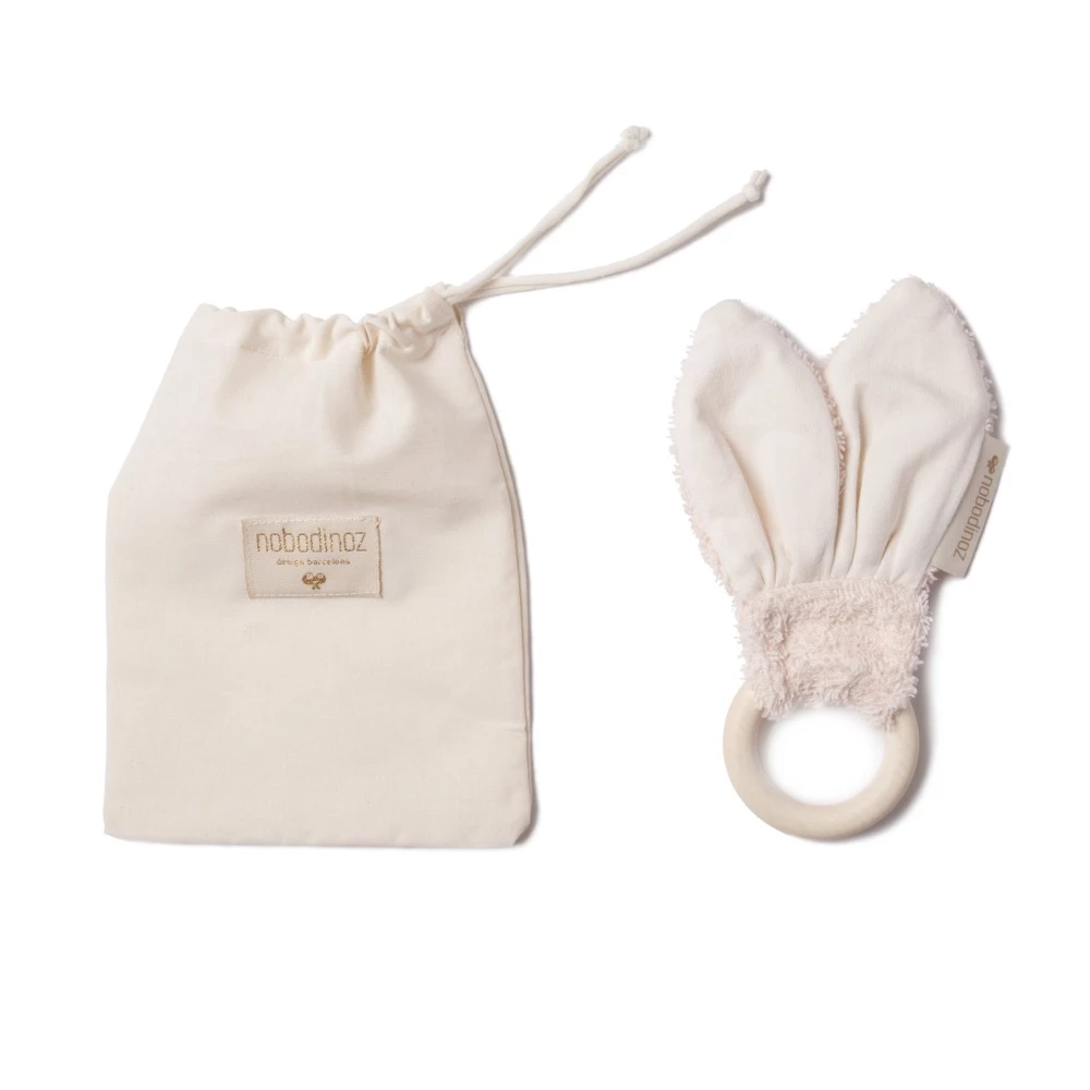 Best Sale π Flash Sale π Bunny Teething Ring Pink Nobodinoz Design Baby π π - Image 2