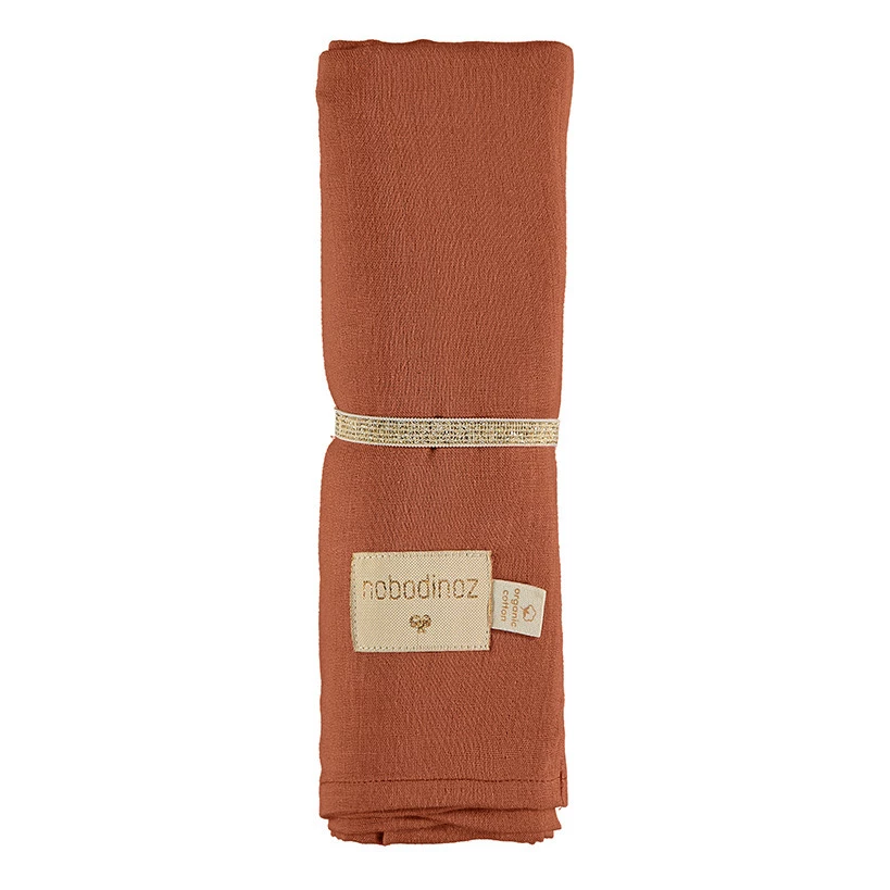 Best deal π New π Butterfly Swaddles in Organic Cotton Muslin - Set of 2 Brown Nobodinoz Design Baby β€οΈ π - Image 3