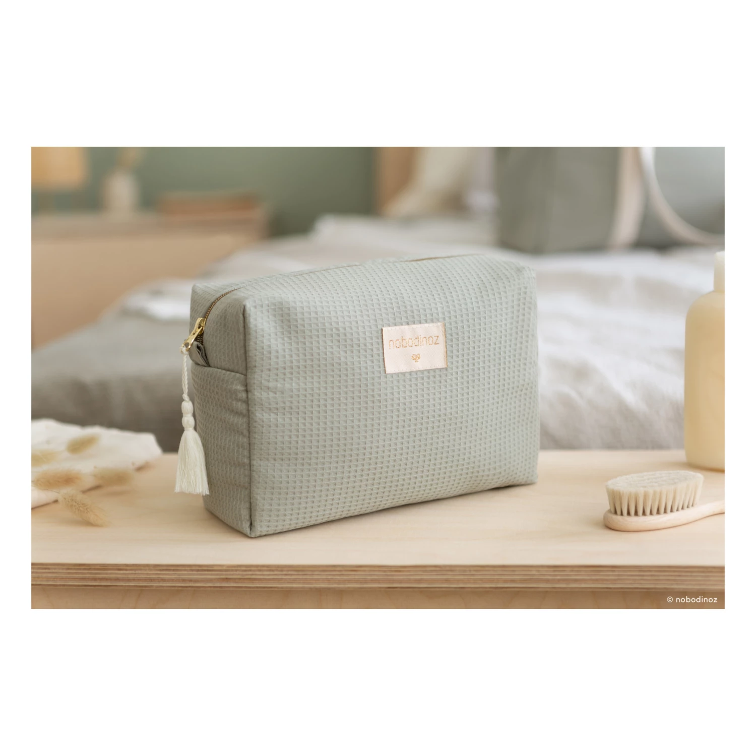 Cheapest ๐ Promo โ๏ธ Diva Organic Cotton Toilet Bag Sage Nobodinoz Design Baby ๐ โค๏ธ - Image 2