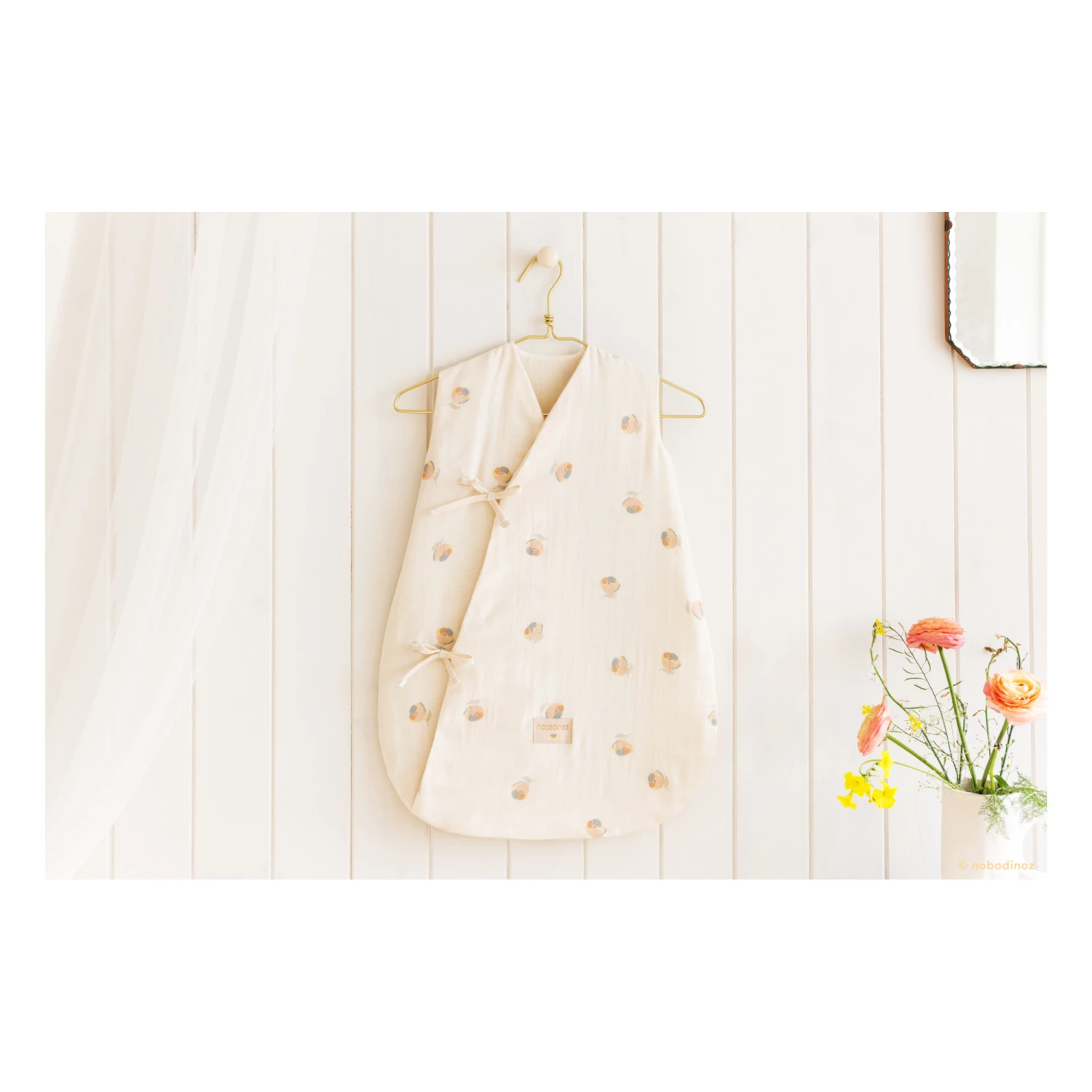 Budget ๐ฏ Deals ๐งจ Dreamy Organic Cotton Lightweight Baby Sleeping Bag Cream Nobodinoz Design Baby ๐ ๐ - Image 2