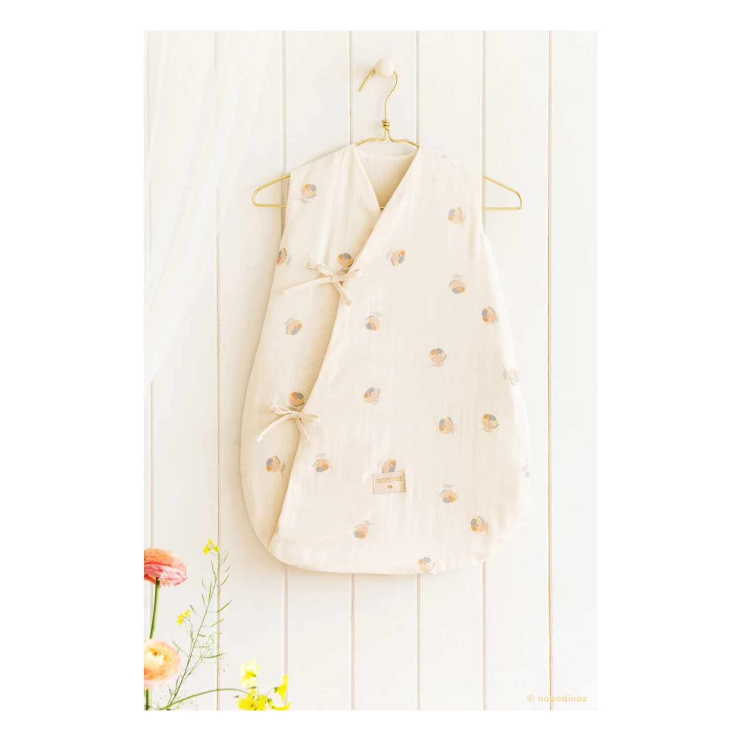 Budget ๐ฏ Deals ๐งจ Dreamy Organic Cotton Lightweight Baby Sleeping Bag Cream Nobodinoz Design Baby ๐ ๐ - Image 3