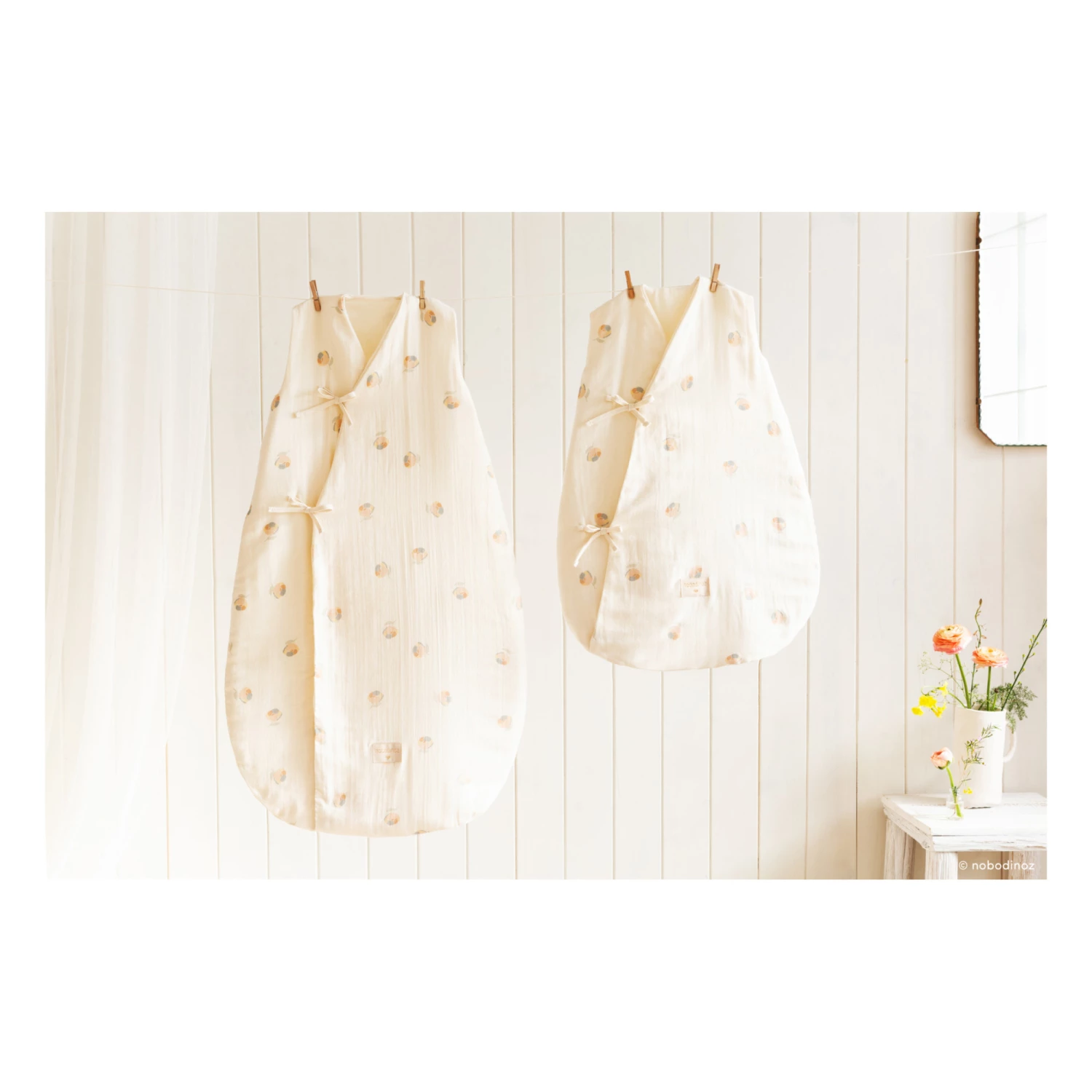Budget ๐ฏ Deals ๐งจ Dreamy Organic Cotton Lightweight Baby Sleeping Bag Cream Nobodinoz Design Baby ๐ ๐ - Image 5