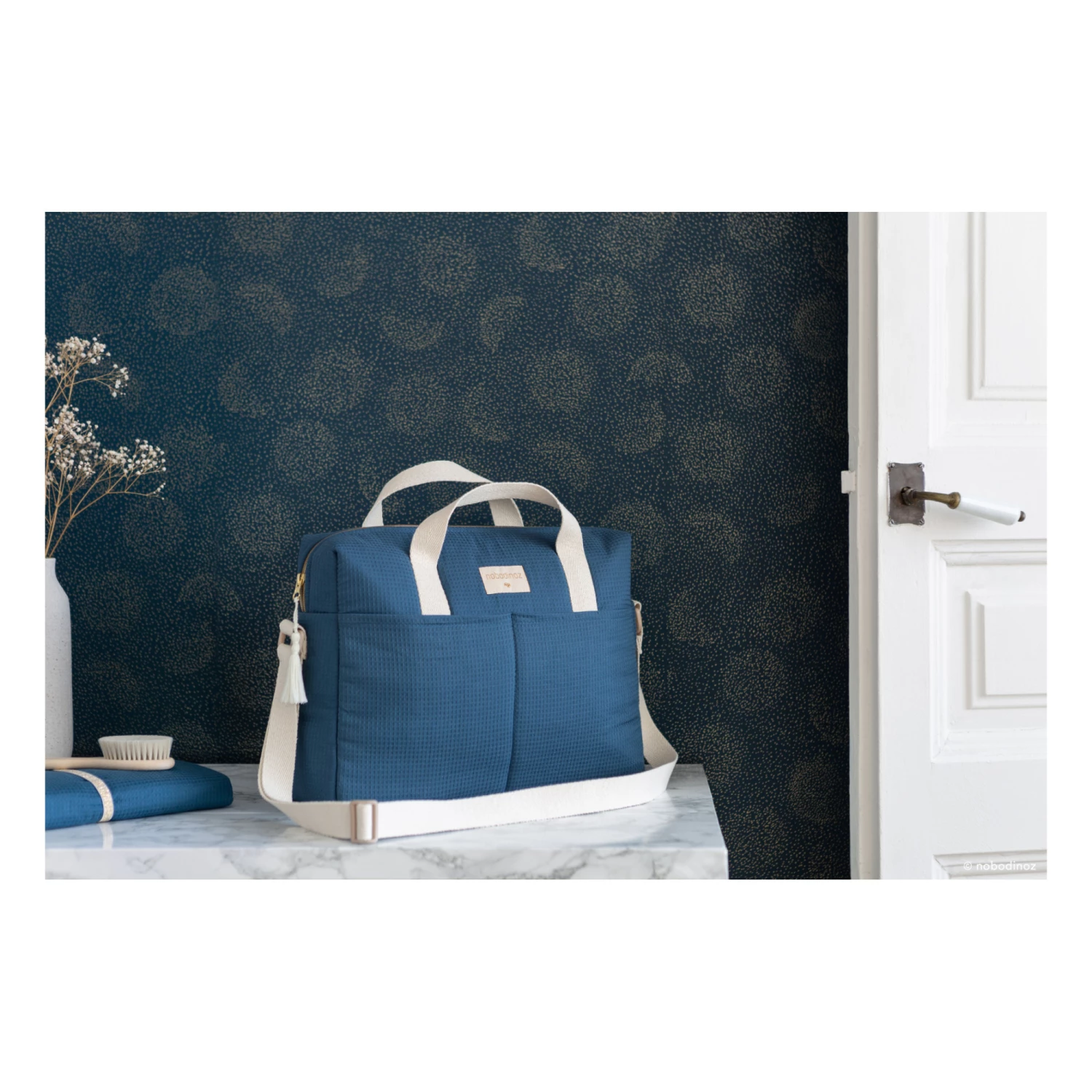 Best Sale π₯ Brand new π Gala Organic Cotton Changing Bag Midnight blue Nobodinoz Design Baby π π - Image 2
