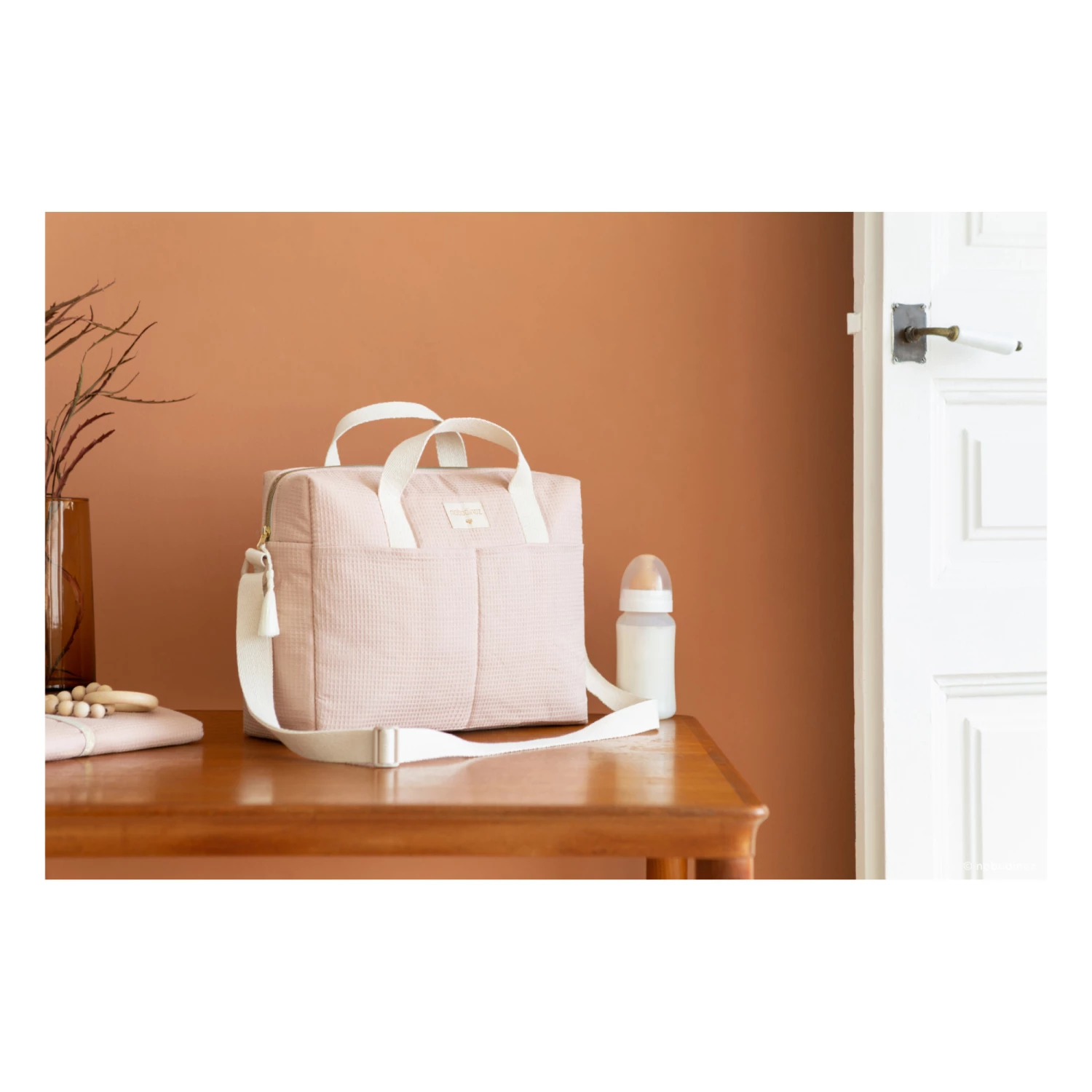 Brand new π₯ Best reviews of π Gala Organic Cotton Changing Bag Pale pink Nobodinoz Design Baby π π - Image 2