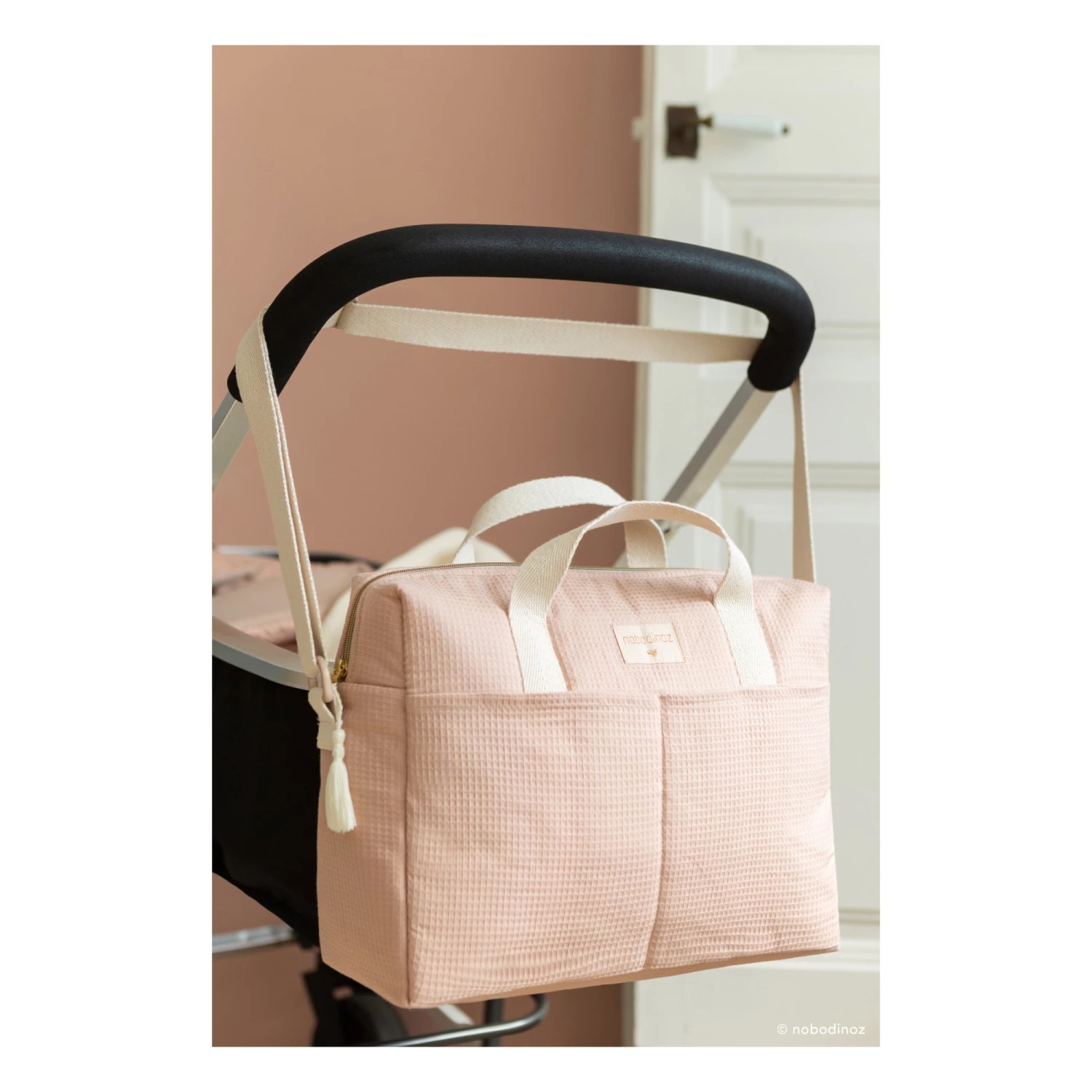 Brand new π₯ Best reviews of π Gala Organic Cotton Changing Bag Pale pink Nobodinoz Design Baby π π - Image 3