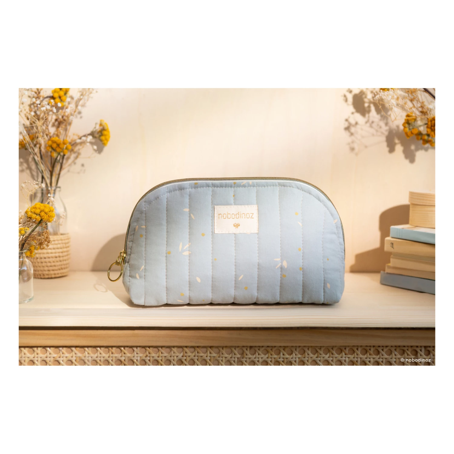 Discount π€© Outlet π Holiday Willow Organic Cotton Toilet Bag Pale blue Nobodinoz Design Baby π β€οΈ - Image 2