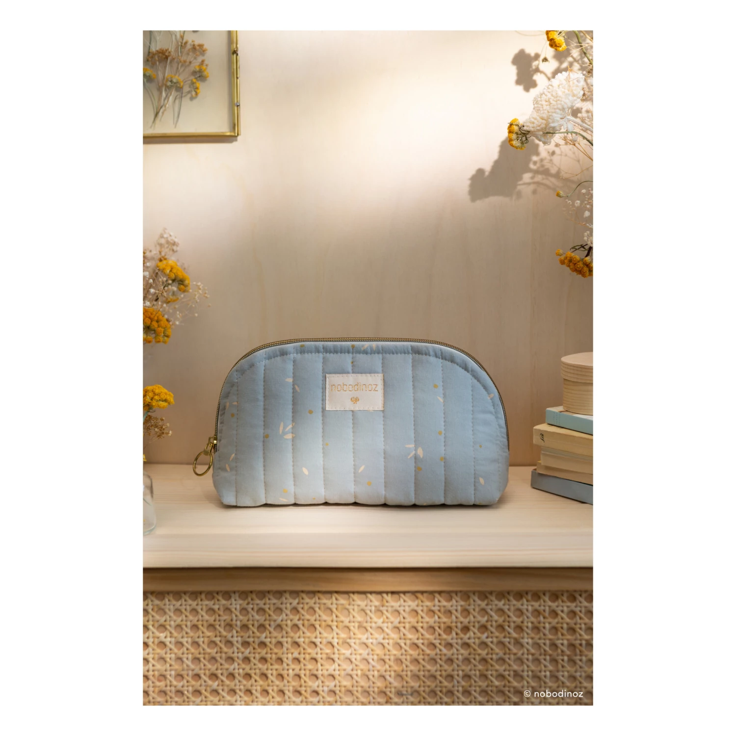 Discount π€© Outlet π Holiday Willow Organic Cotton Toilet Bag Pale blue Nobodinoz Design Baby π β€οΈ - Image 3
