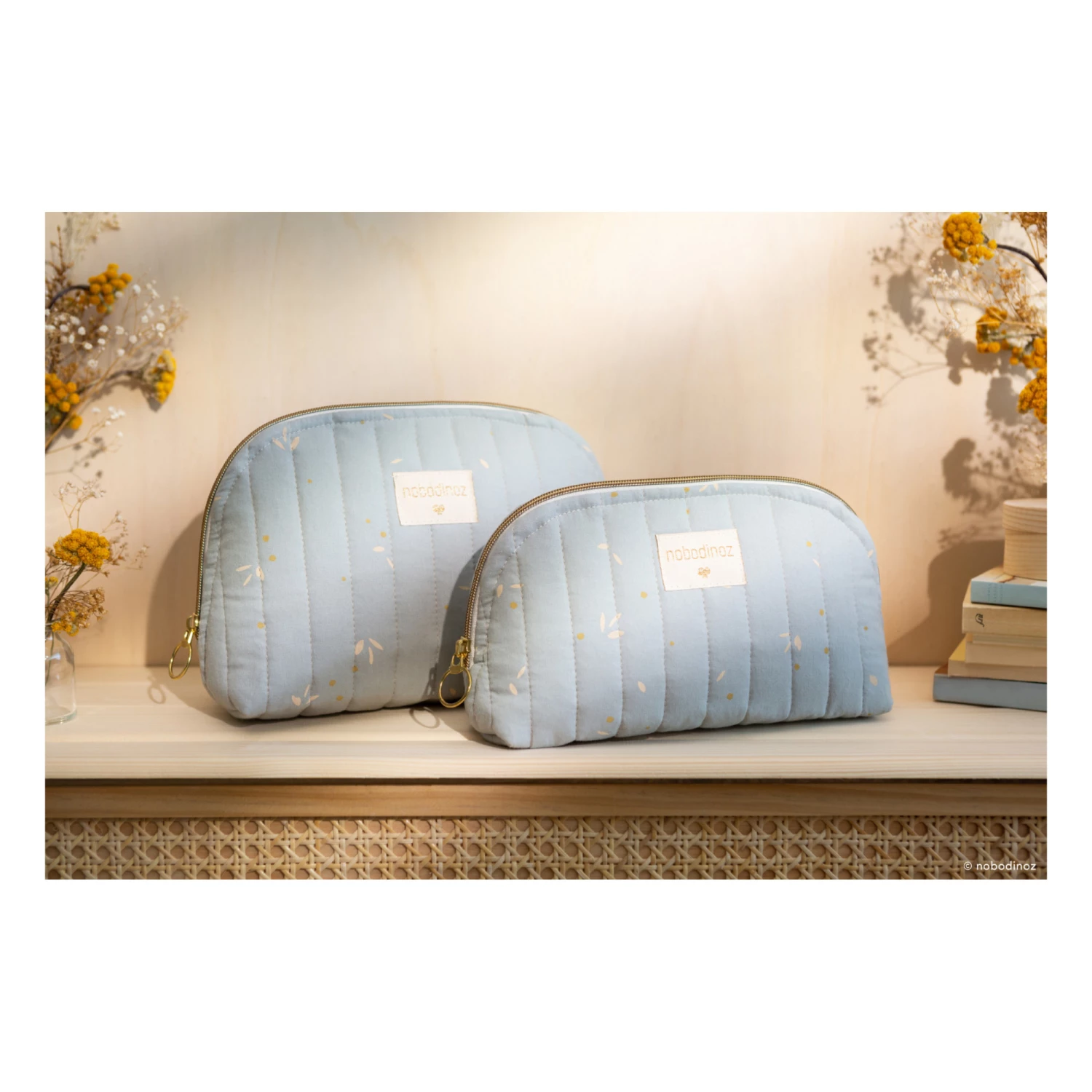 Discount π€© Outlet π Holiday Willow Organic Cotton Toilet Bag Pale blue Nobodinoz Design Baby π β€οΈ - Image 4