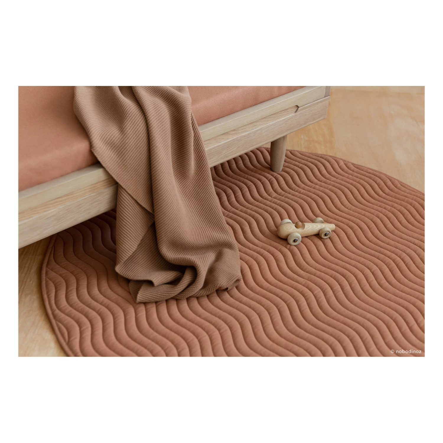 Best Pirce π Flash Sale π Kiowa Organic Cotton Play Mat Terracotta Nobodinoz Design Baby π― π - Image 2