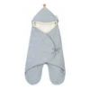 Wholesale 🎁 Wholesale 👏 Kiss Me Organic Cotton, Polar Fleece-Lined Footmuff Pale blue Nobodinoz Design Baby 😍 🤩