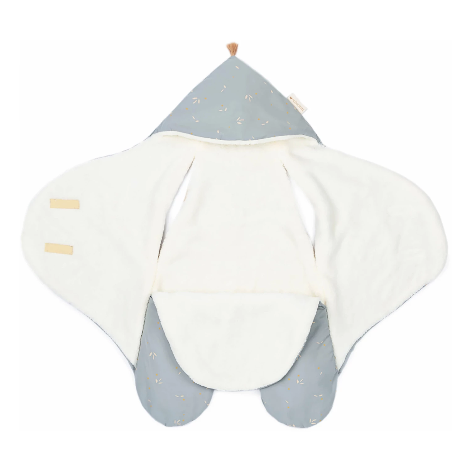 Wholesale π Wholesale π Kiss Me Organic Cotton, Polar Fleece-Lined Footmuff Pale blue Nobodinoz Design Baby π π€© - Image 5