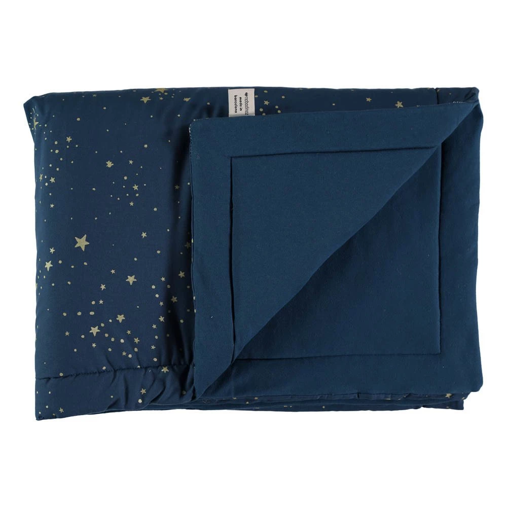 Budget π€© Best deal π₯ Laponia Stella Organic Cotton Blanket Midnight blue Nobodinoz Design Baby π π