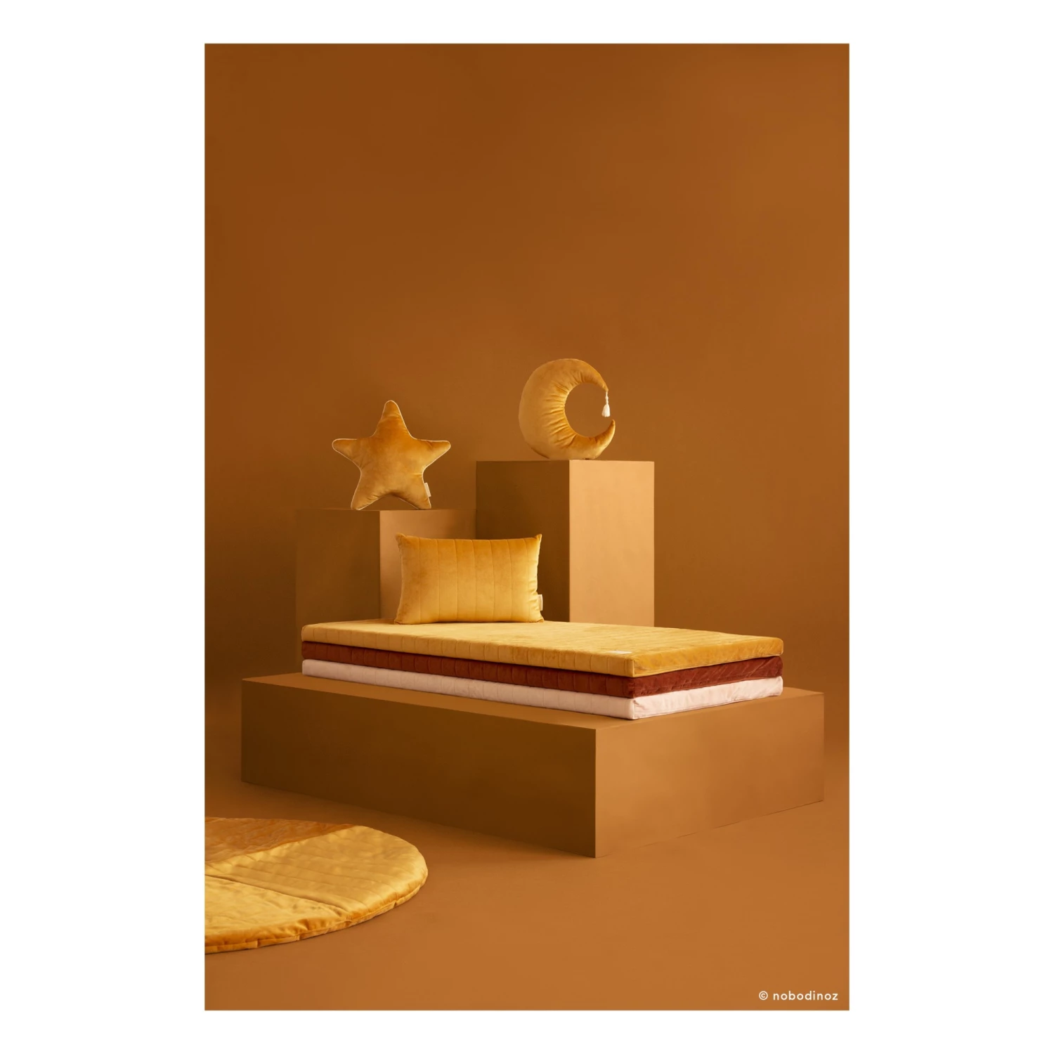 Best deal β Outlet π Large Akamba Velvet Cushion Mustard Nobodinoz Design Children, Adult π π€© - Image 3