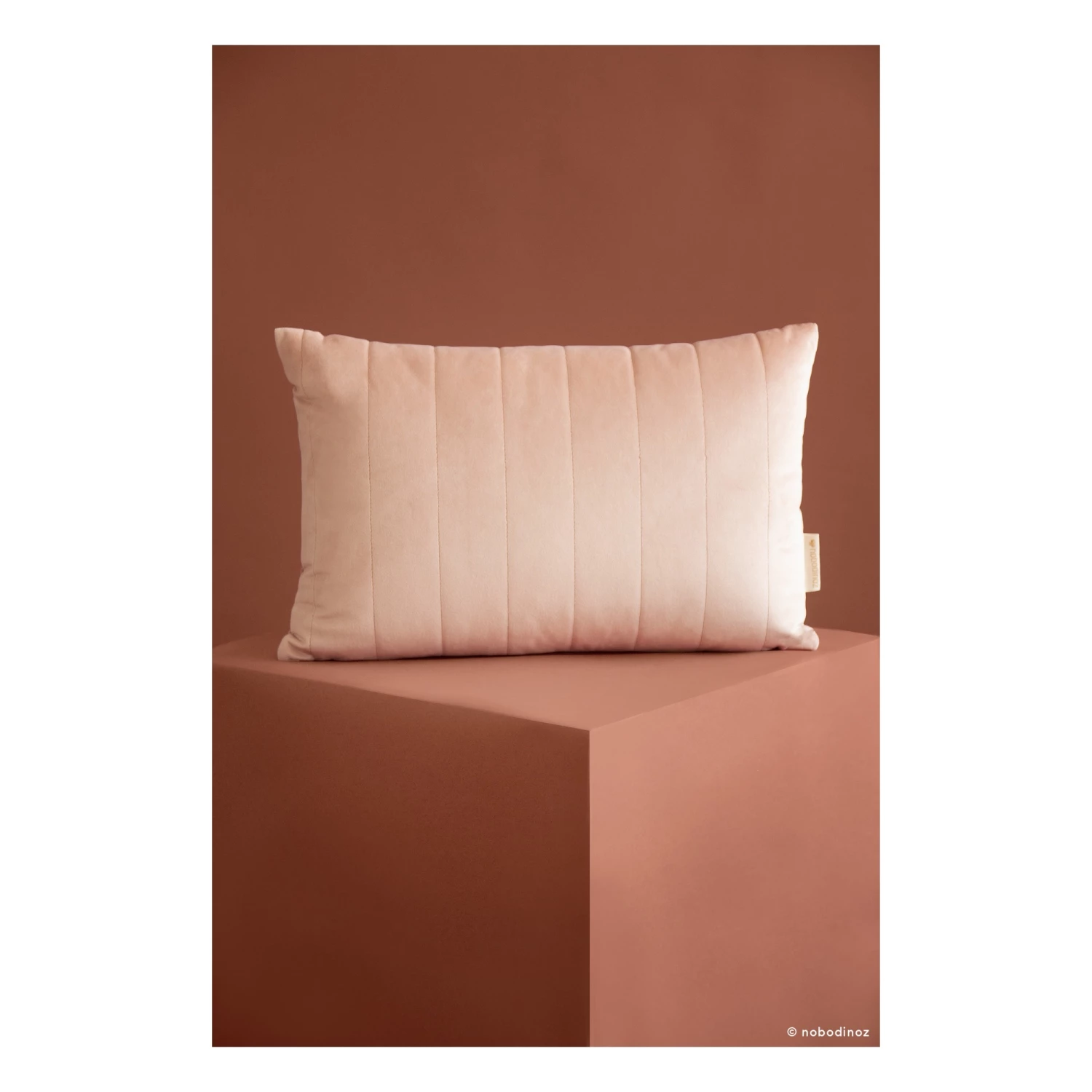 Best Pirce β Best deal π Large Akamba Velvet Cushion Pink Nobodinoz Design Children, Adult 𧨠⨠- Image 3