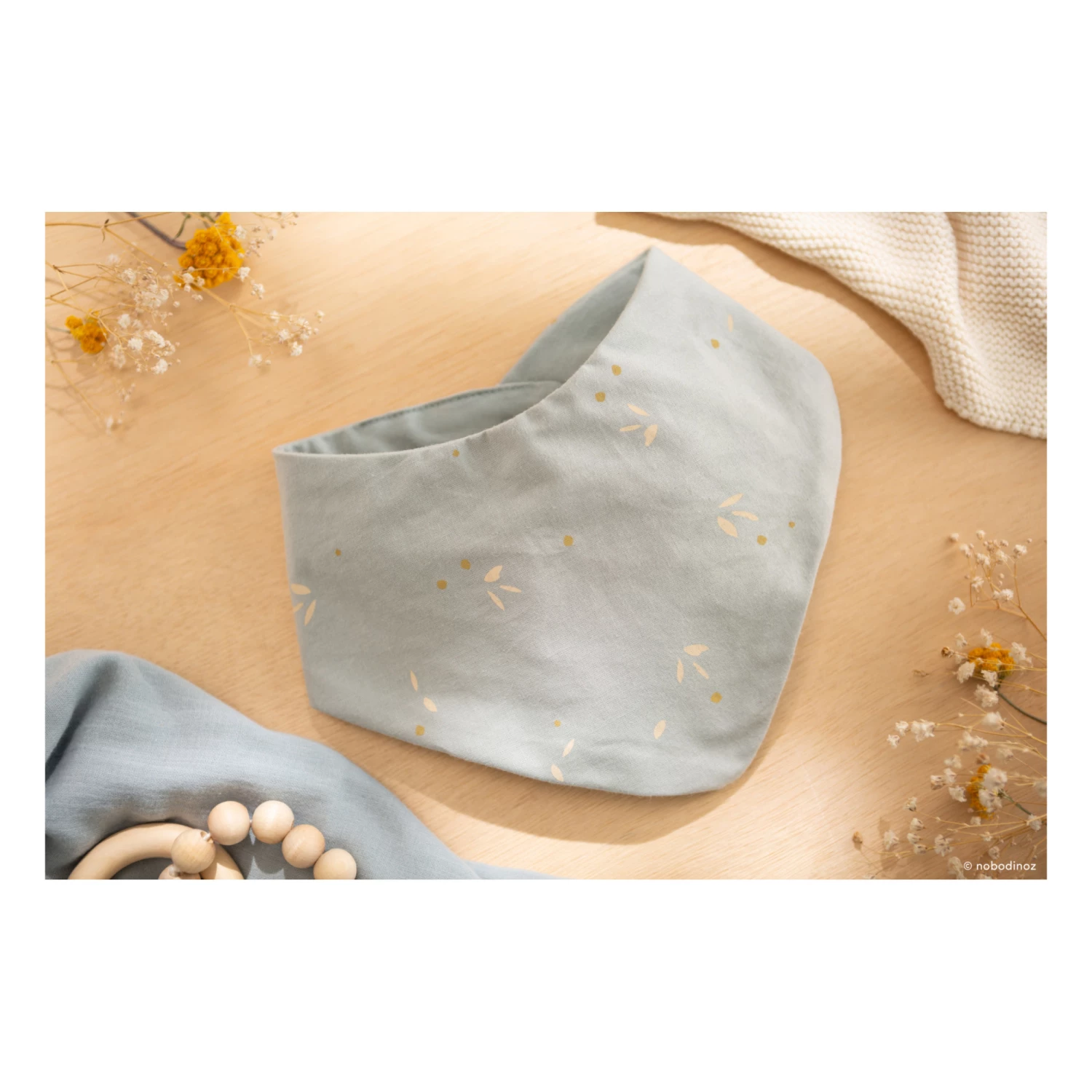 Best reviews of π Best reviews of π Lucky Willow Organic Cotton Bandana Bib Pale blue Nobodinoz Design Baby π― π₯° - Image 2