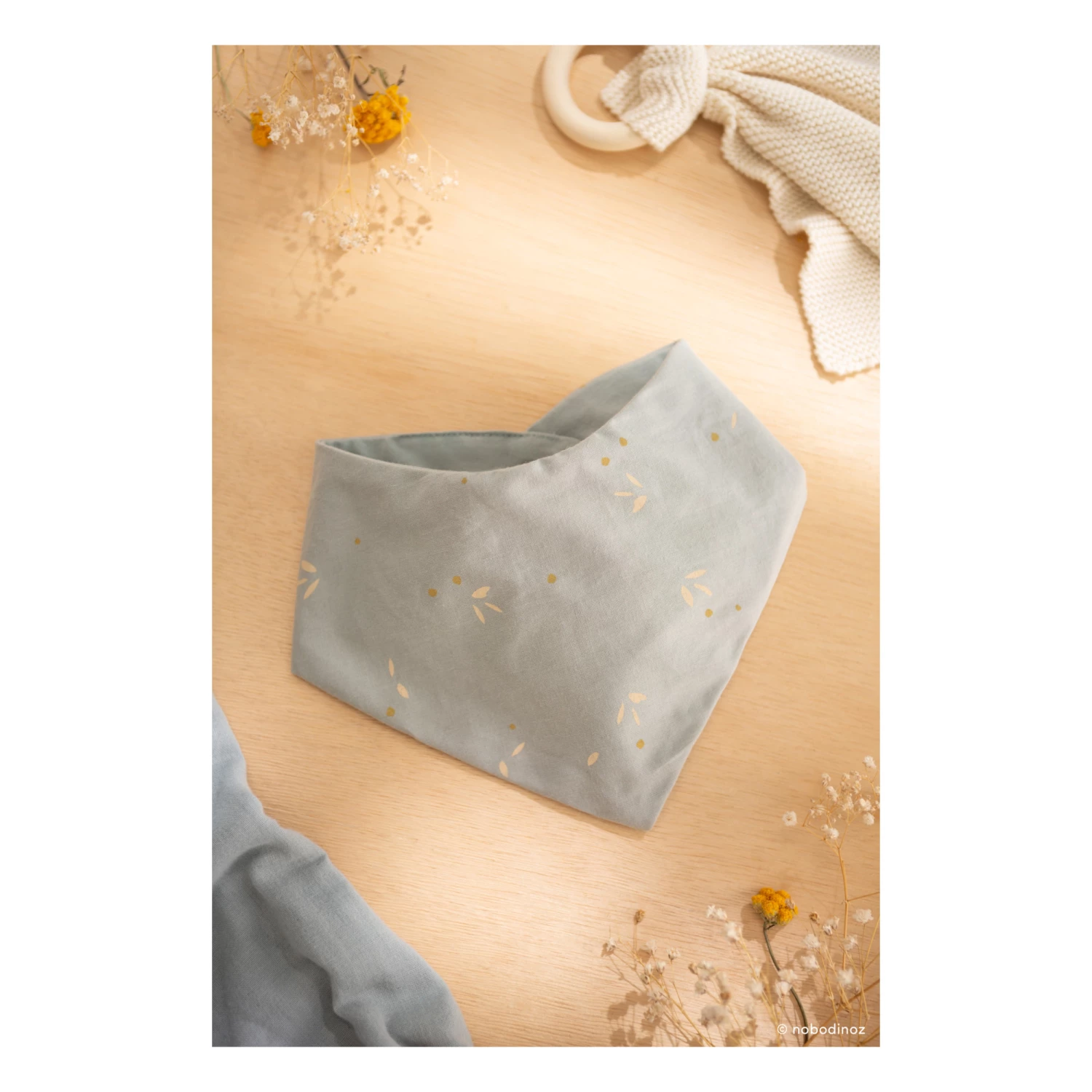 Best reviews of π Best reviews of π Lucky Willow Organic Cotton Bandana Bib Pale blue Nobodinoz Design Baby π― π₯° - Image 3