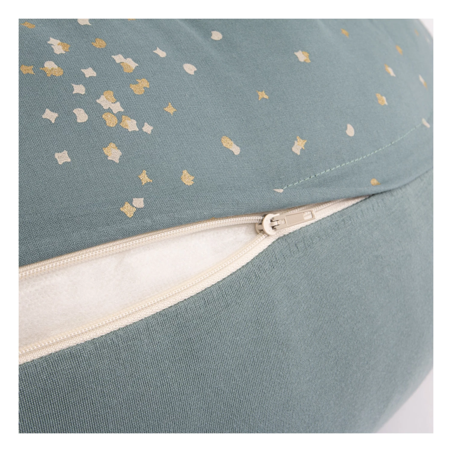 Best deal βοΈ Budget βοΈ Luna Confetti Organic Cotton Nursing Cushion Green Nobodinoz Design Baby, Children π π₯° - Image 3