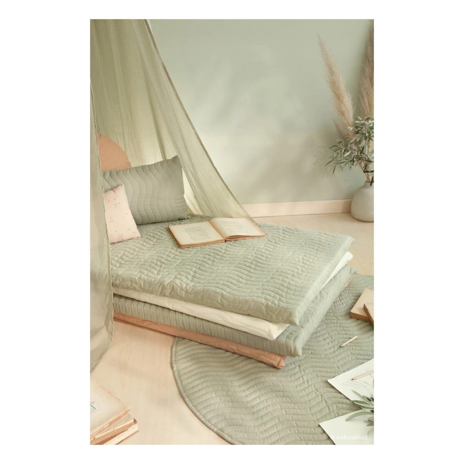 Best reviews of π Promo 𧨠Monaco Mat Willow Green Nobodinoz Design Children π π - Image 4