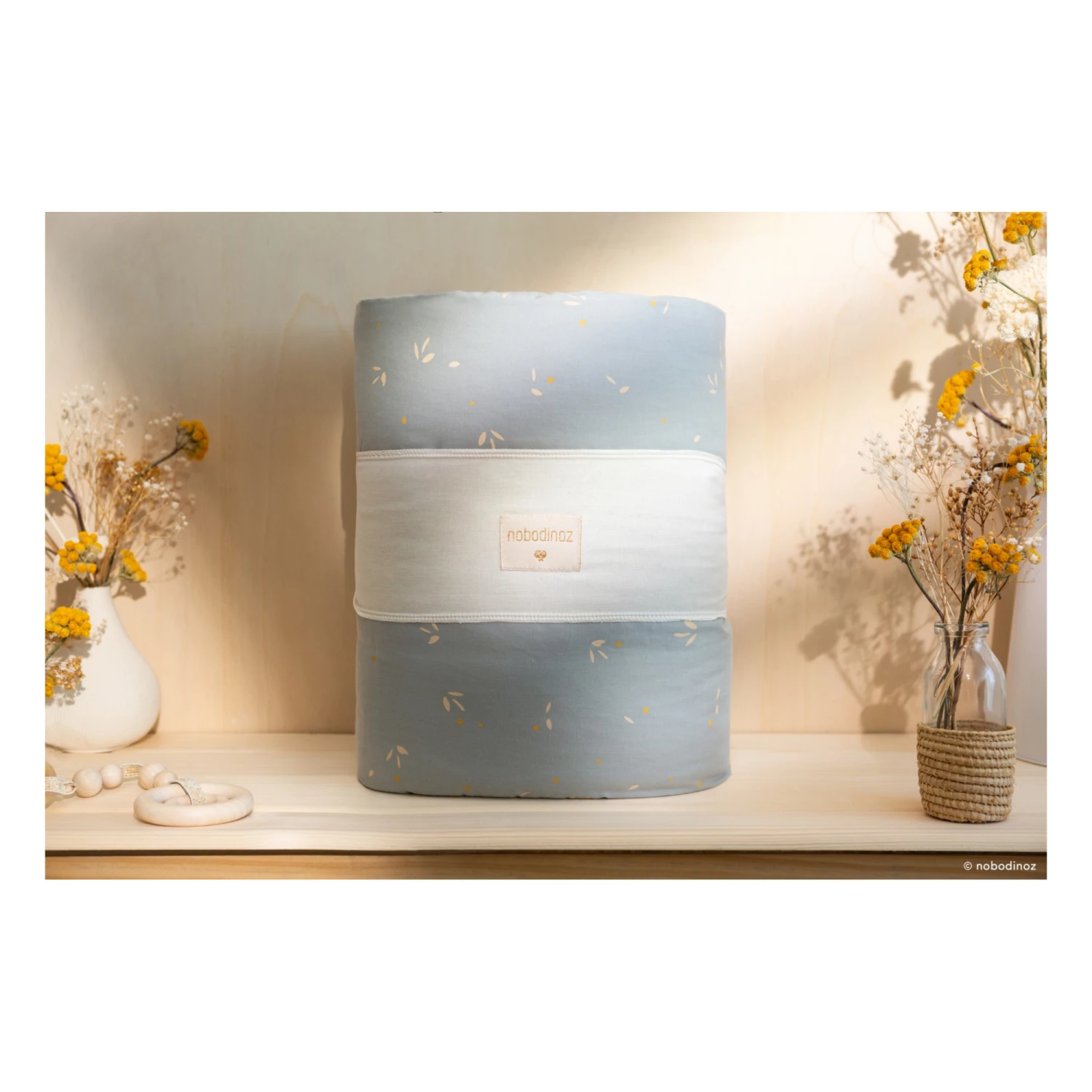 Cheapest π Best Pirce β¨ Nest Organic Cotton Bed Bumber Pale blue Nobodinoz Design Baby π π - Image 4