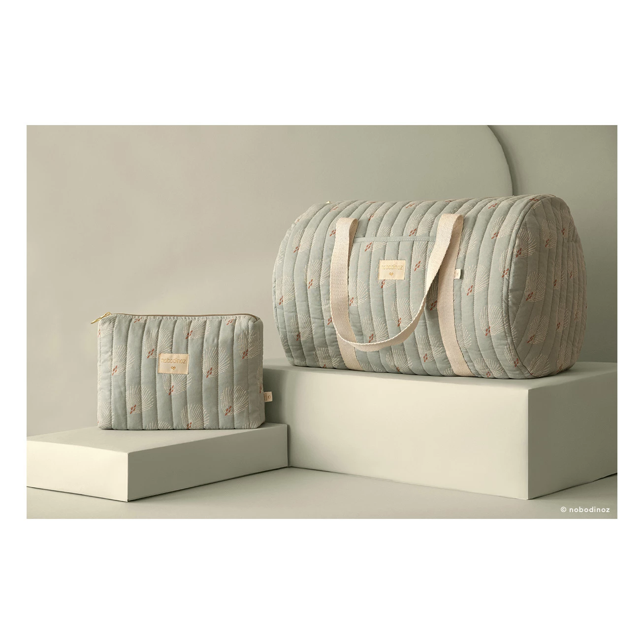 Top 10 π Best Sale π New York Gatsby weekend bag in organic cotton Green water Nobodinoz Design Baby, Children π π - Image 2