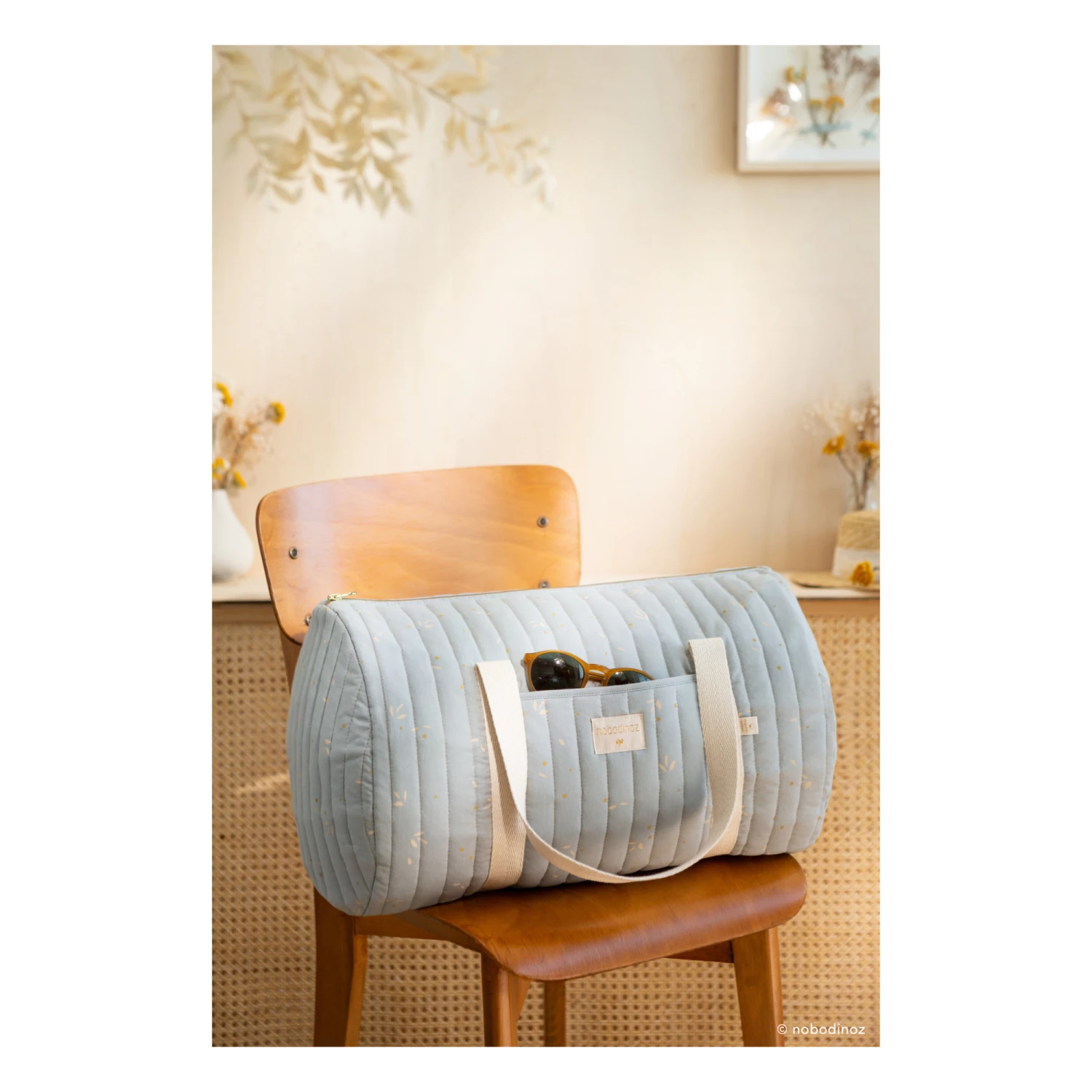 Best reviews of π Promo π New York Willow Organic Cotton Overnight Bag Pale blue Nobodinoz Design Baby π― π - Image 3