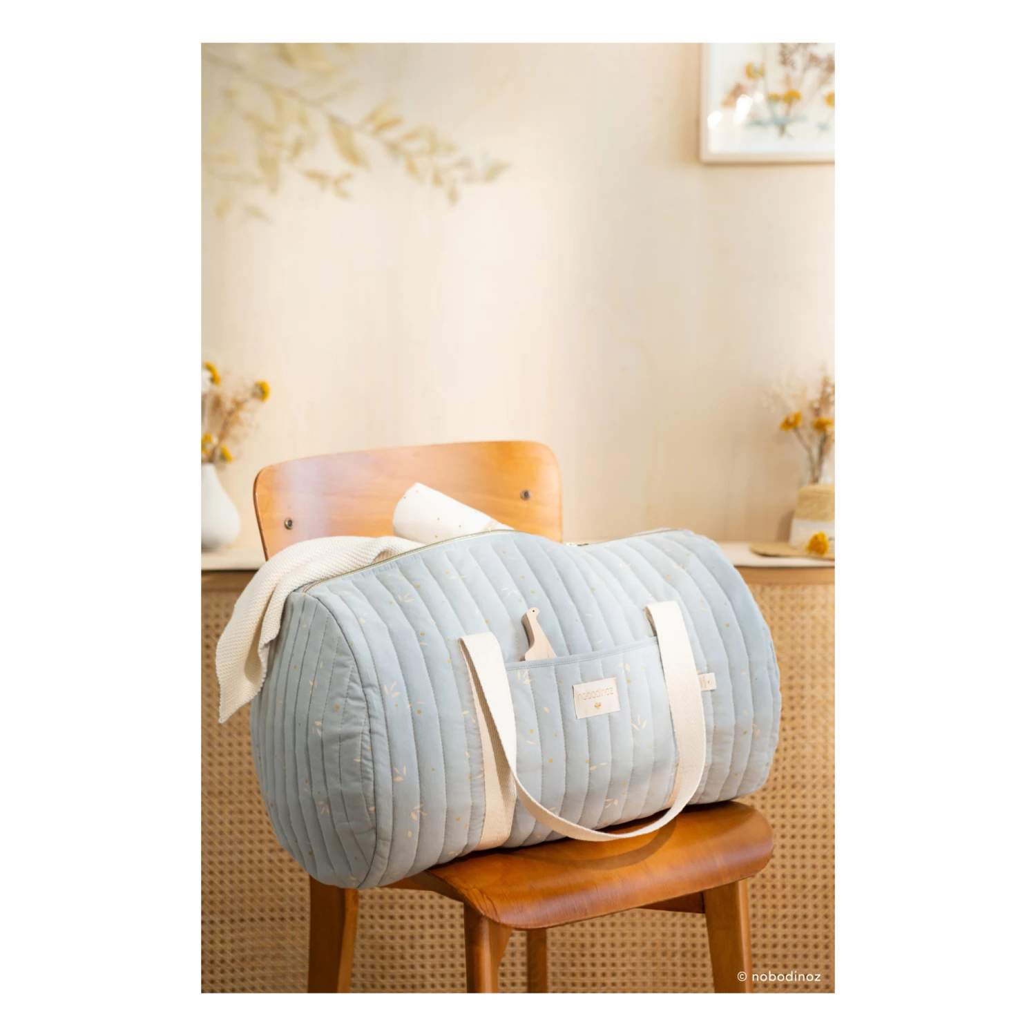 Best reviews of π Promo π New York Willow Organic Cotton Overnight Bag Pale blue Nobodinoz Design Baby π― π - Image 4