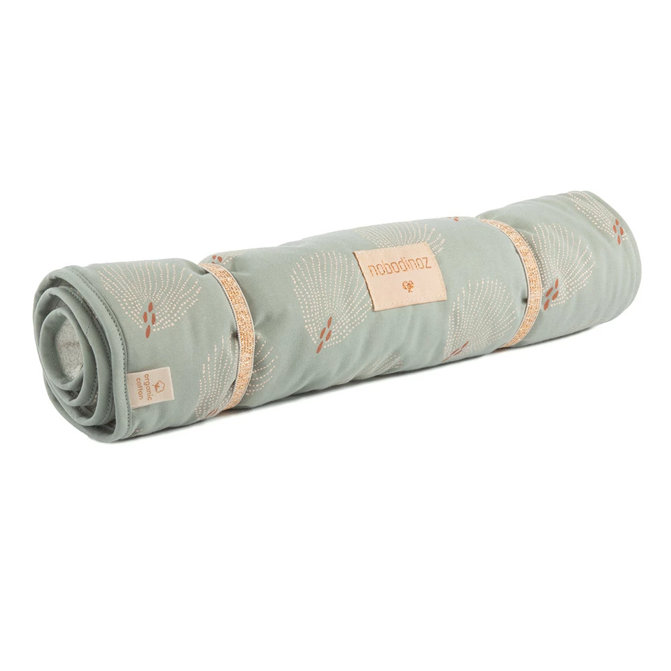 Cheap 𧨠New π Nomad Gatsby Changing Mat in Organic Cotton Green water Nobodinoz Design Baby π π₯°