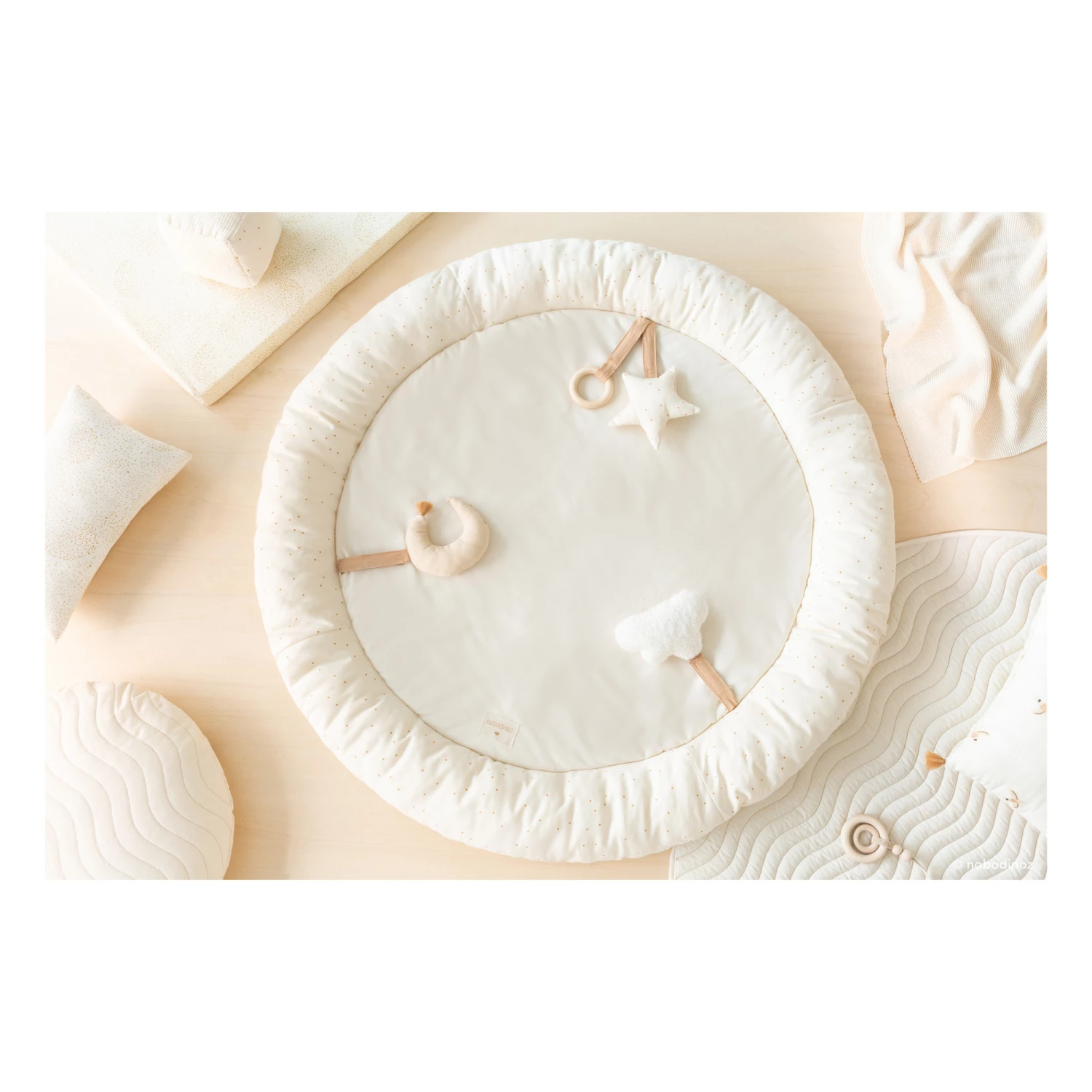 Coupon π Buy π Organic Cotton Growing Green Early Learning Play Mat D100cm Cream Nobodinoz Design Baby βοΈ π - Image 5