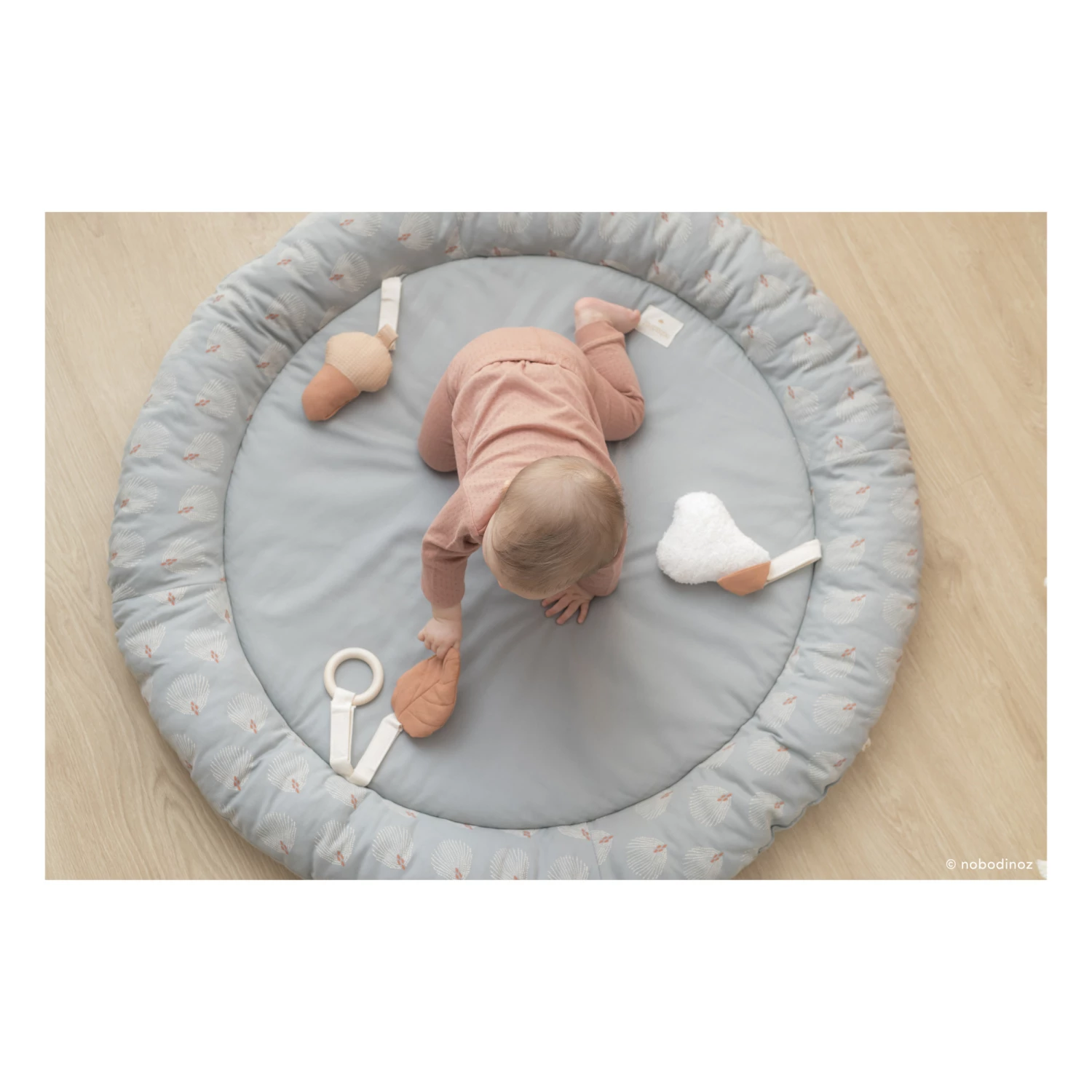 Buy π Best deal β Organic Cotton Growing Green Early Learning Play Mat D100cm Green Nobodinoz Design Baby β π - Image 2