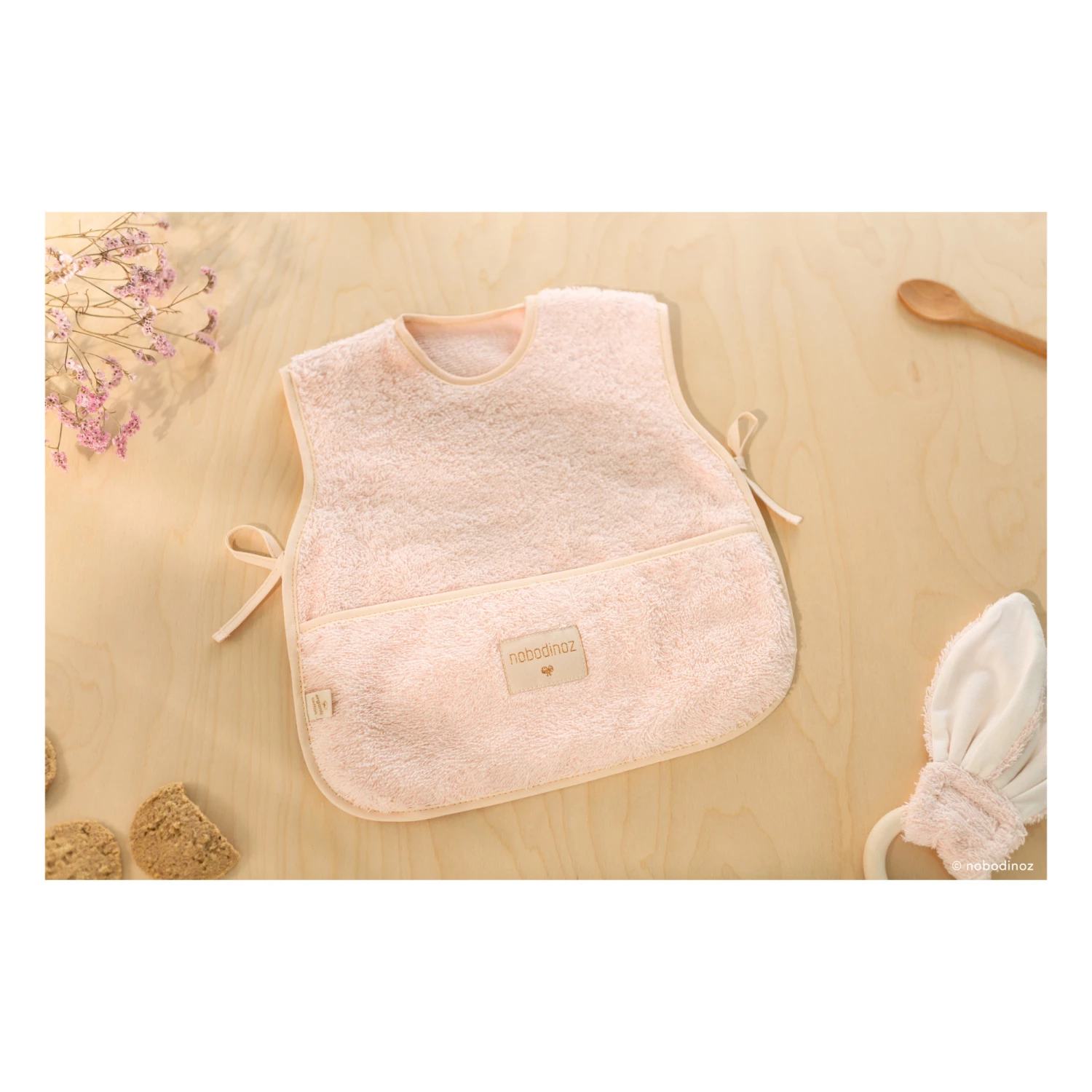 Coupon π Budget π Organic Cotton Terry Cloth Smock Pale pink Nobodinoz Design Baby π β - Image 2