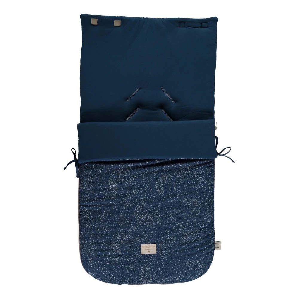 Outlet π Top 10 π Passegiata Bubble Organic Cotton Bunting Bag Midnight blue Nobodinoz Design Baby 𧨠π - Image 2