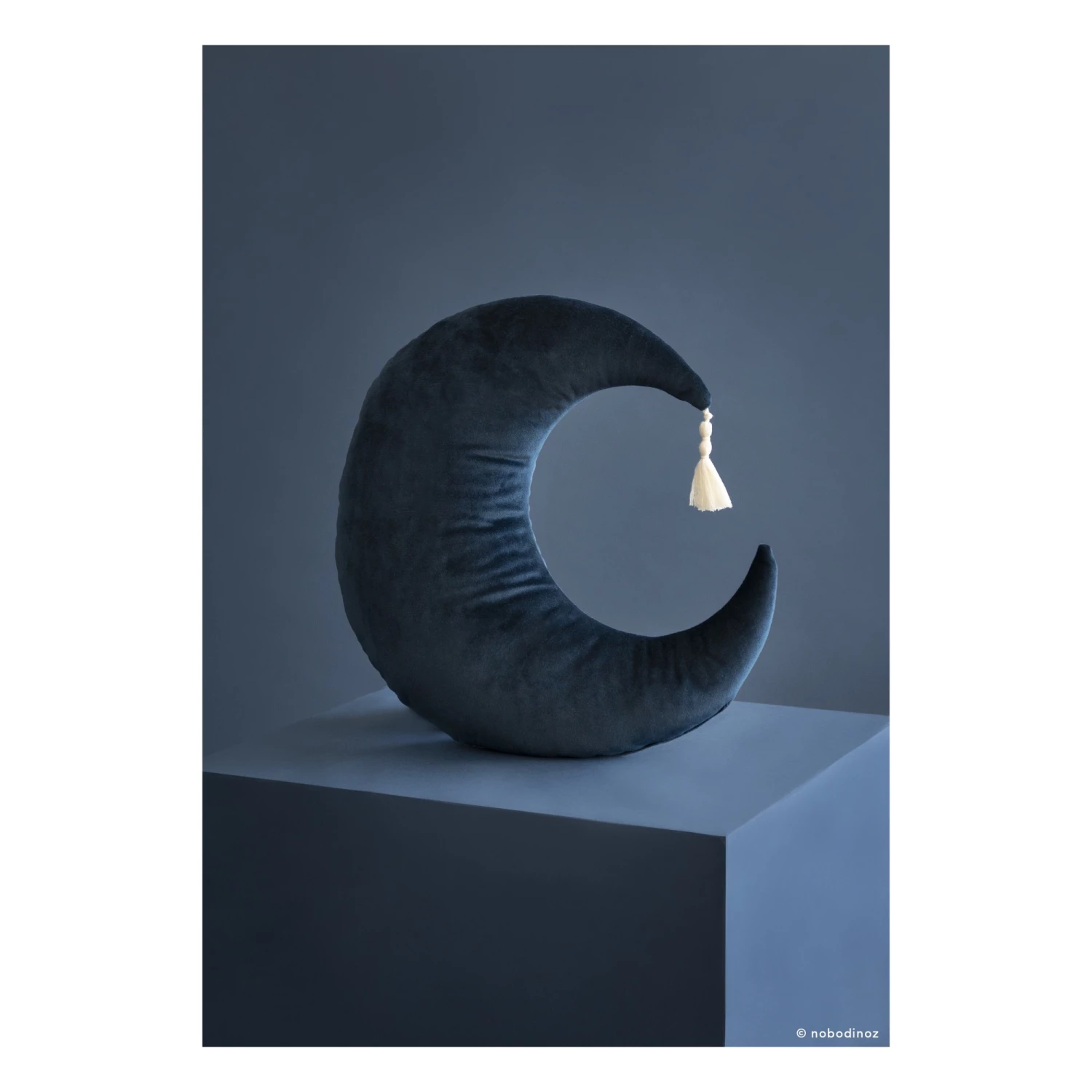 Best Pirce π€© Brand new π€© Pierrot Velvet Cushion Midnight blue Nobodinoz Design Baby, Children π π - Image 2