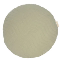 New ✔️ Coupon 🎉 Sitges Organic Cotton Round Cushion Willow Green Nobodinoz Design Children 🥰 👏