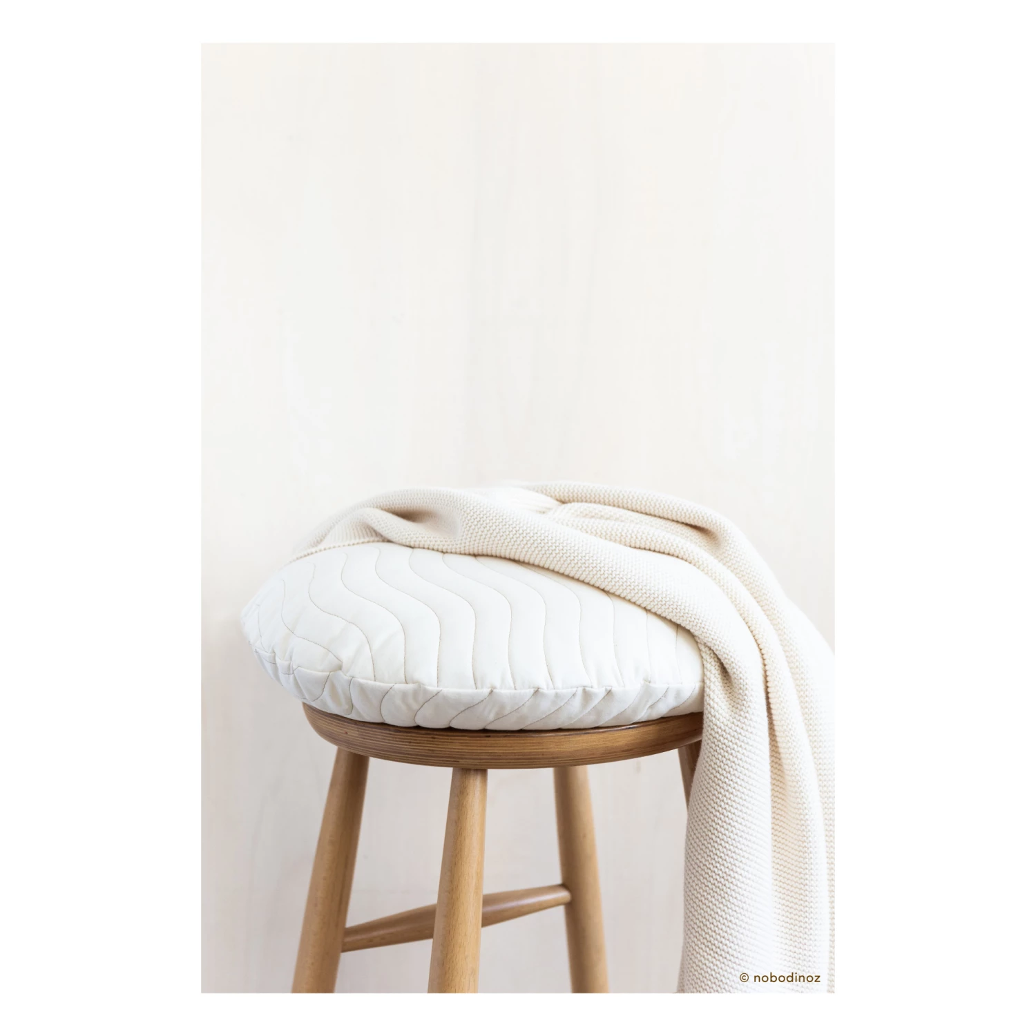 Cheap π Coupon 𧨠Sitges Round Cushion Natural Nobodinoz Design Baby, Children π€© π - Image 3