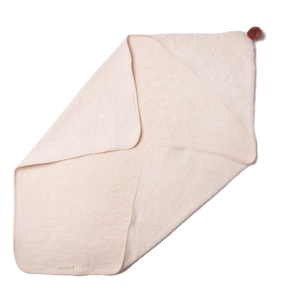 Cheapest π€© Promo π― So Cute Organic Cotton Bathcape 73x73cm Pink Nobodinoz Design Baby π π - Image 2
