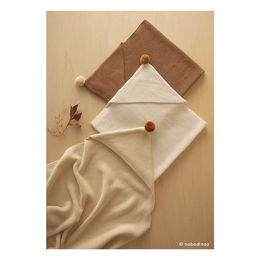 Buy π₯ Top 10 π So Natural knitted cape in organic cotton Natural Nobodinoz Design Baby π β€οΈ - Image 2